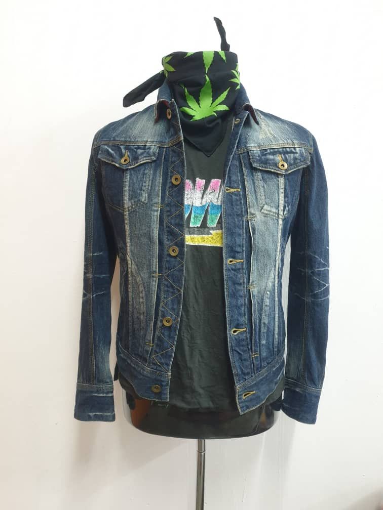 Japanese Brand Mind Blow Japan brand blue raw denim jacket Size US M / EU 48-50 / 2 - 1 Thumbnail