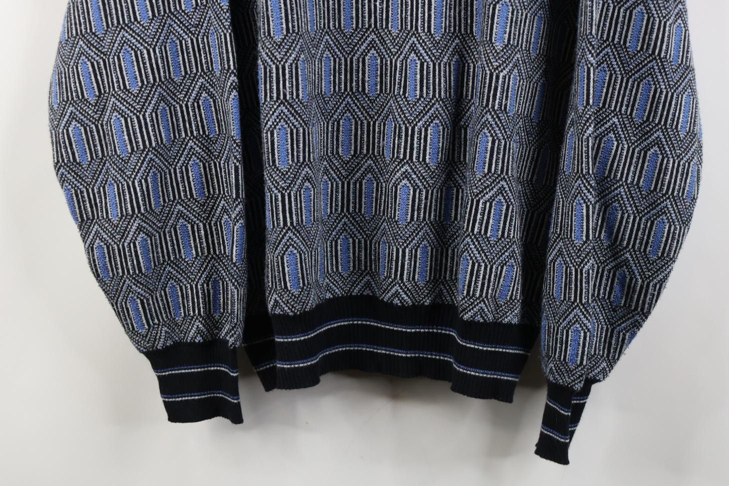 Vintage Vintage 90s Ed Bassmaster Geometric Knit Crewneck Sweater Size US L / EU 52-54 / 3 - 3 Thumbnail