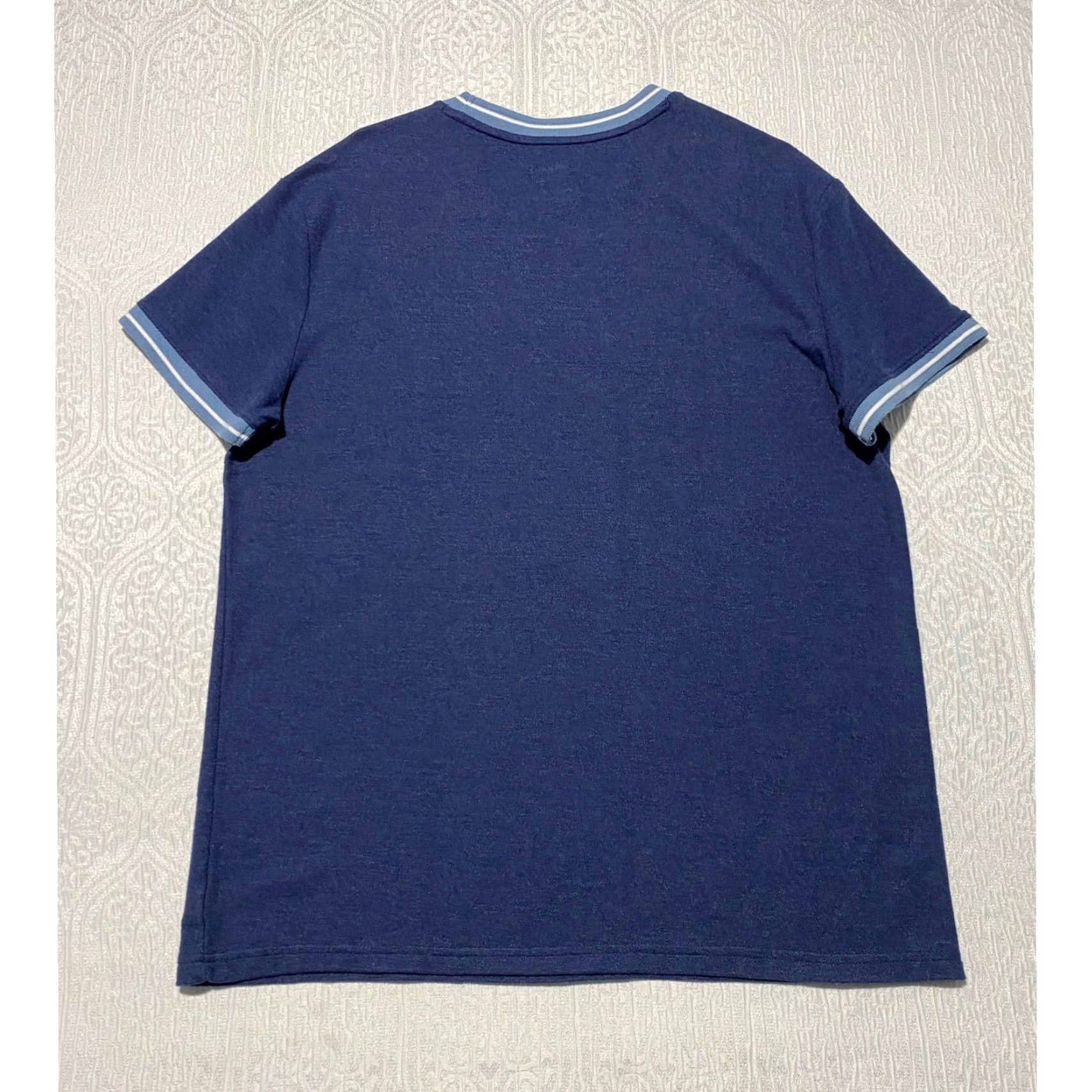 Vintage Goodfellow & Co T-Shirt Crew Neck Navy Blue Striped Trim Short Sleeve L Mens Size US L / EU 52-54 / 3 - 2 Thumbnail