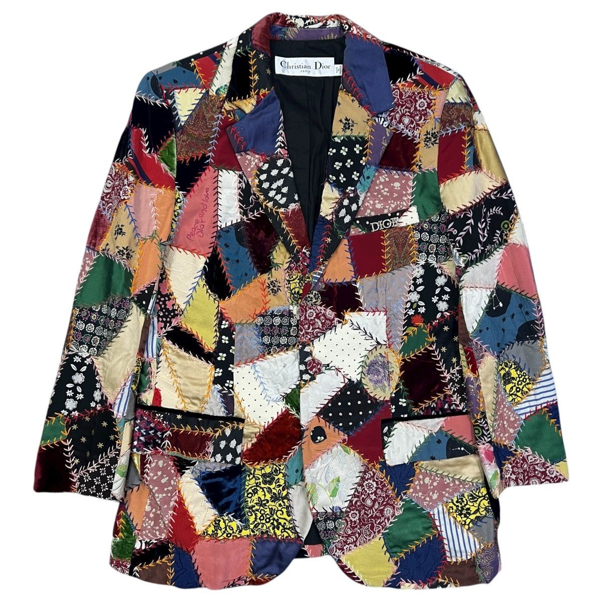 Dior Christian Dior 18AW Maria Grazia Chiuri Patchwork Jacket Size M / US 6-8 / IT 42-44 - 1 Thumbnail