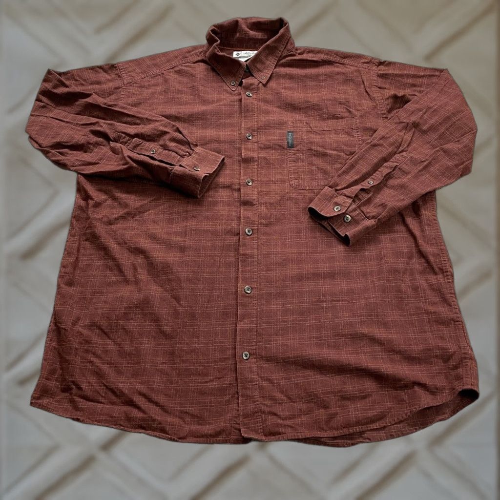 Vintage Columbia Flannel Shirt Men 2XL Brown Plaid Button-Down Long Sleeve Pocket Casual Size US XXL / EU 58 / 5 - 1 Thumbnail
