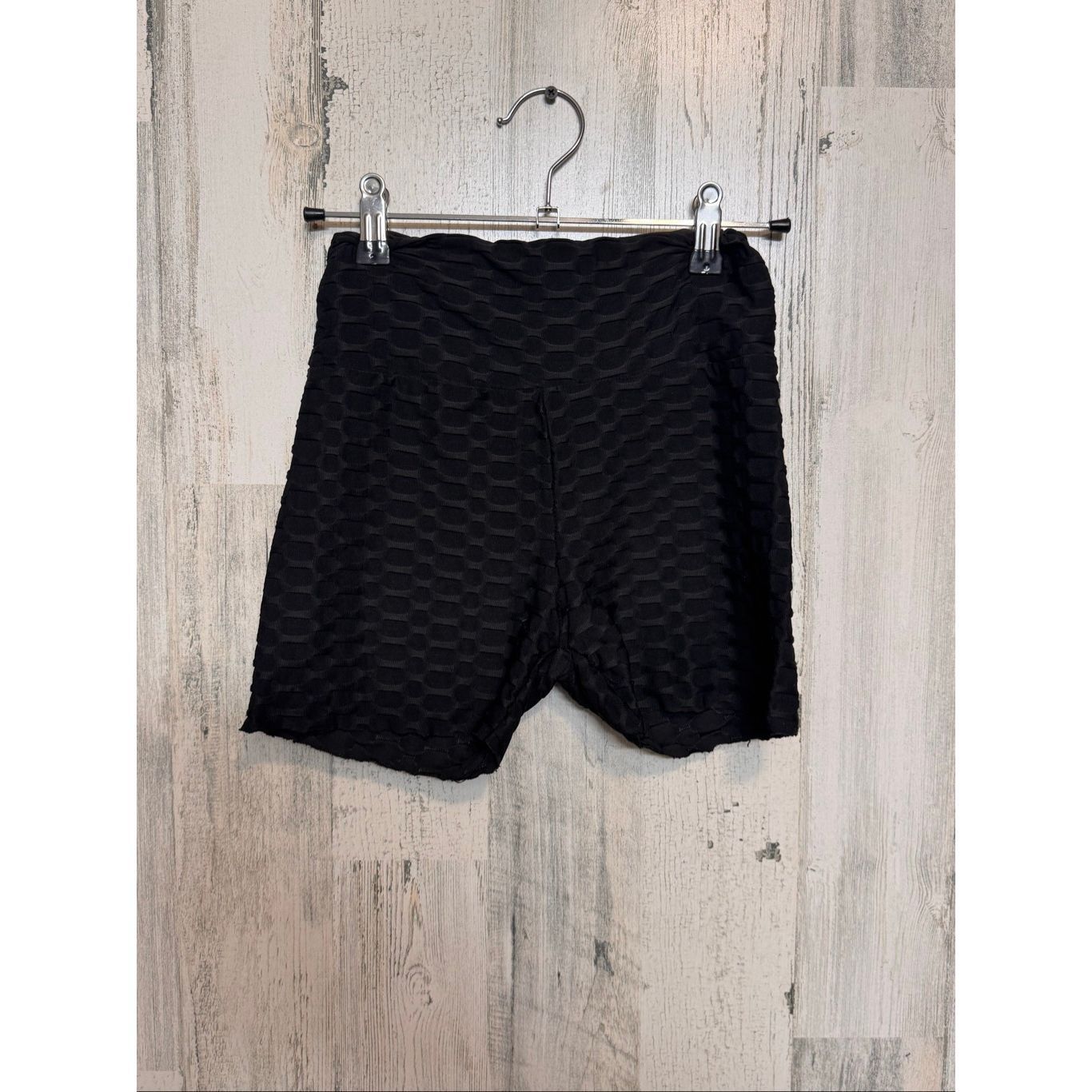 Other Black Textured Scrunch Booty Shorts | Size Small Size 26" / US 2 / IT 38 - 1 Thumbnail