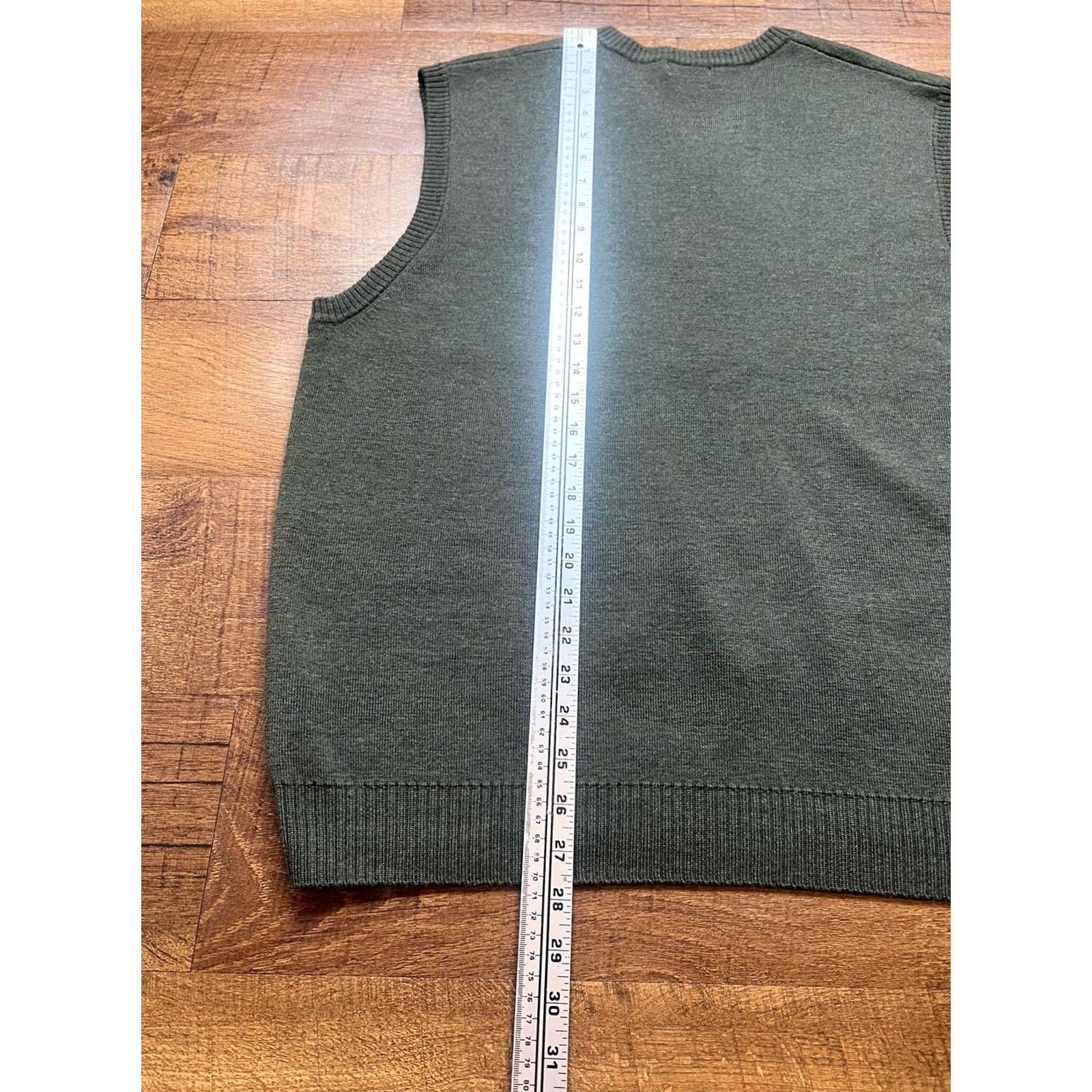 Lands' End VINTAGE Lands’ End Sweater Vest Mens XL Green Wool V-Neck Knit Sleeveless Size US XL / EU 56 / 4 - 8 Thumbnail