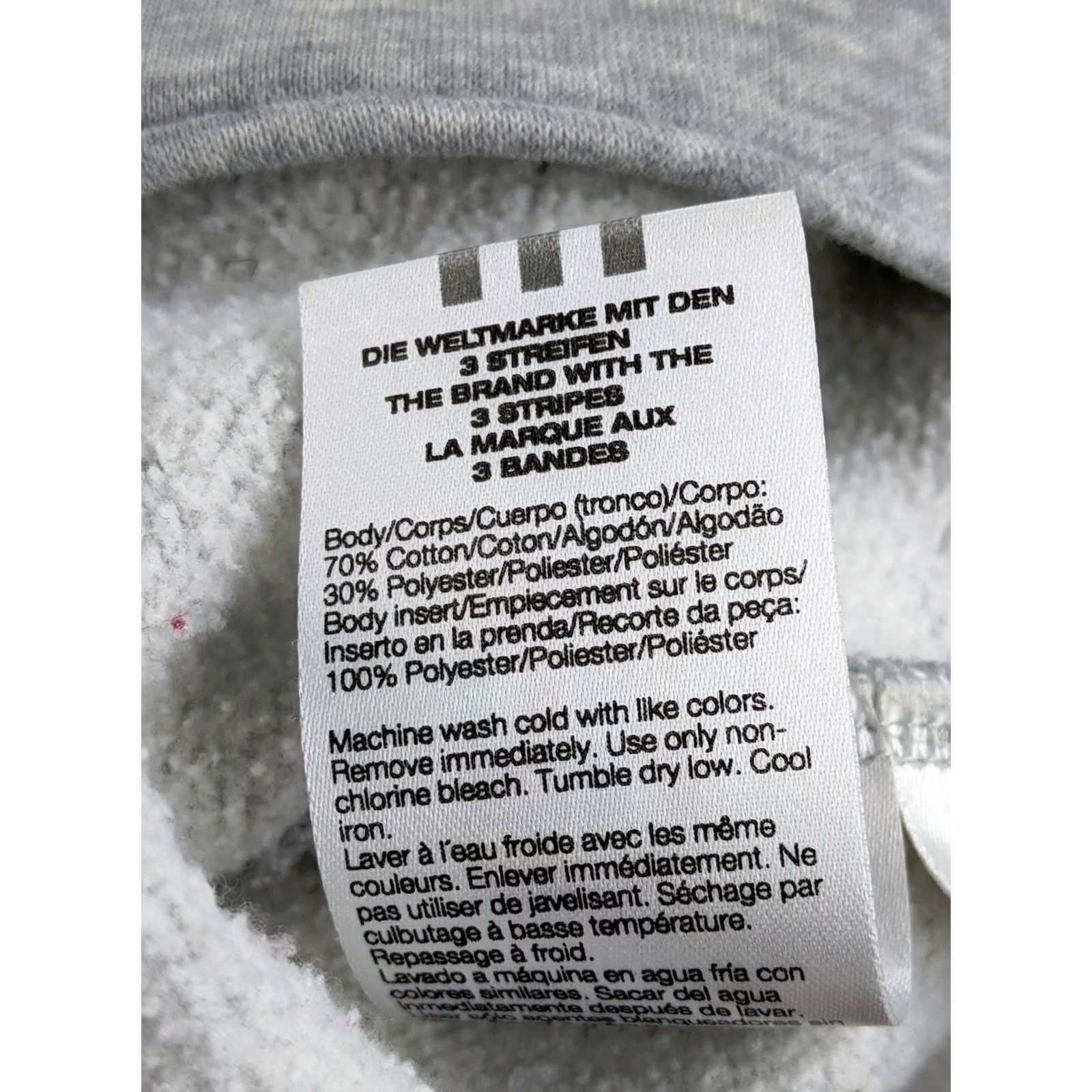 Adidas Adidas Womens Hoodie Gray Heather Mtn Logo Drawstring Kangaroo Pocket Sleeve Long Size M / US 6-8 / IT 42-44 - 5 Thumbnail