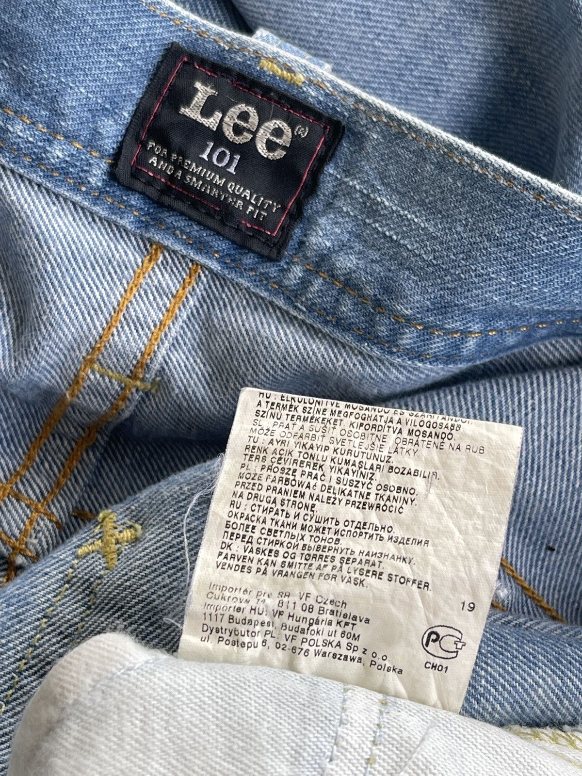 Lee Vintage Lee 101 Men Tapered Distressed Denim Size US 33 - 15 Thumbnail