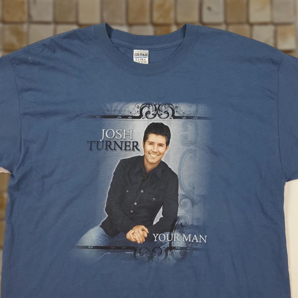 Gildan VINTAGE Josh Turner Your Man VTG Country Music Men's XL Band Rock Retro T Shirt Size US XL / EU 56 / 4 - 1 Thumbnail