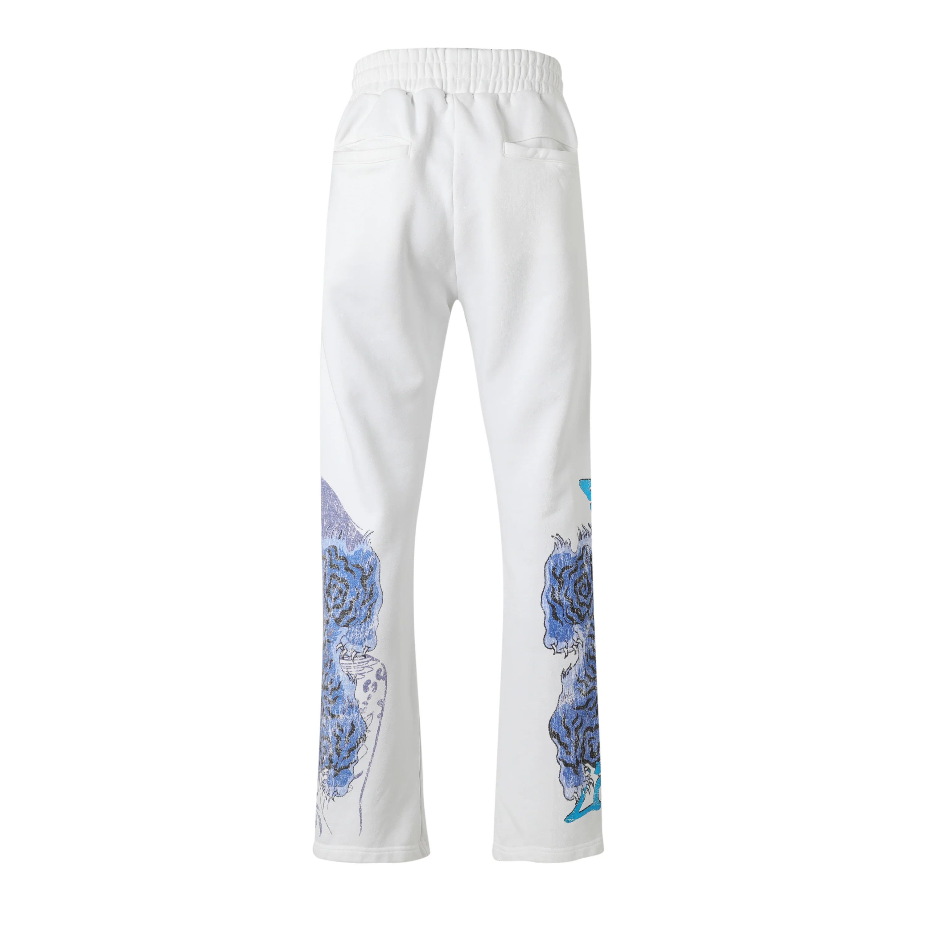 LOST INTRICACY Lost Intricacy 'Twin Tiger' Cream Sweats Size US 38 / EU 54 - 2 Thumbnail
