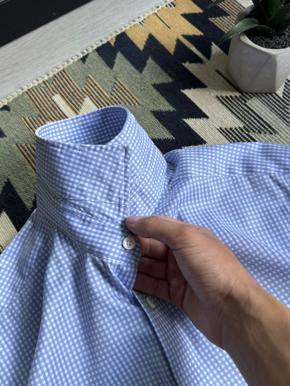 Canali Canali Luxury Button Up Shirt Size US L / EU 52-54 / 3 - 7 Thumbnail