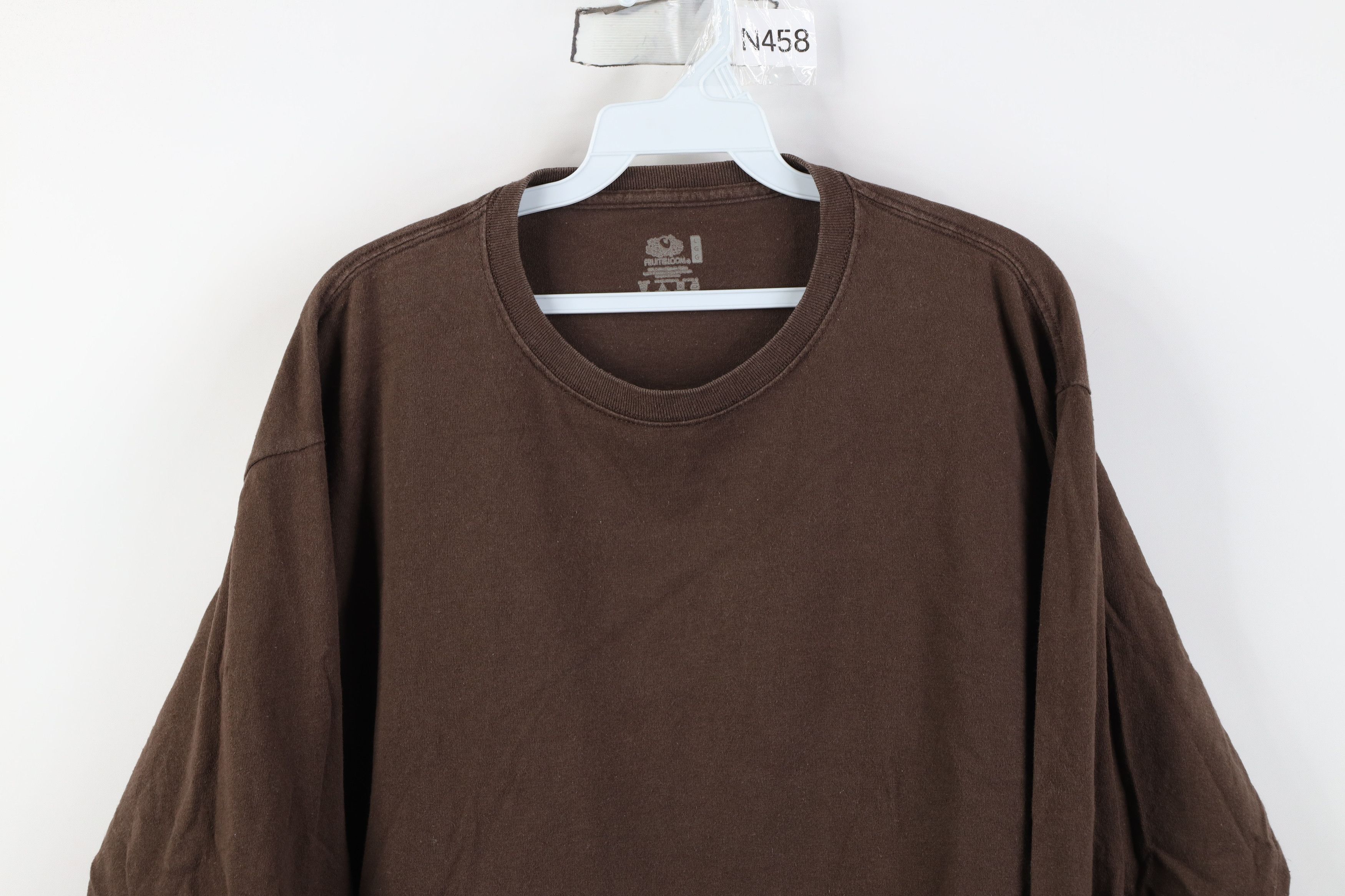 Vintage Vintage Y2K Streetwear Long Sleeve T-Shirt Chocolate Cotton Size US L / EU 52-54 / 3 - 2 Thumbnail