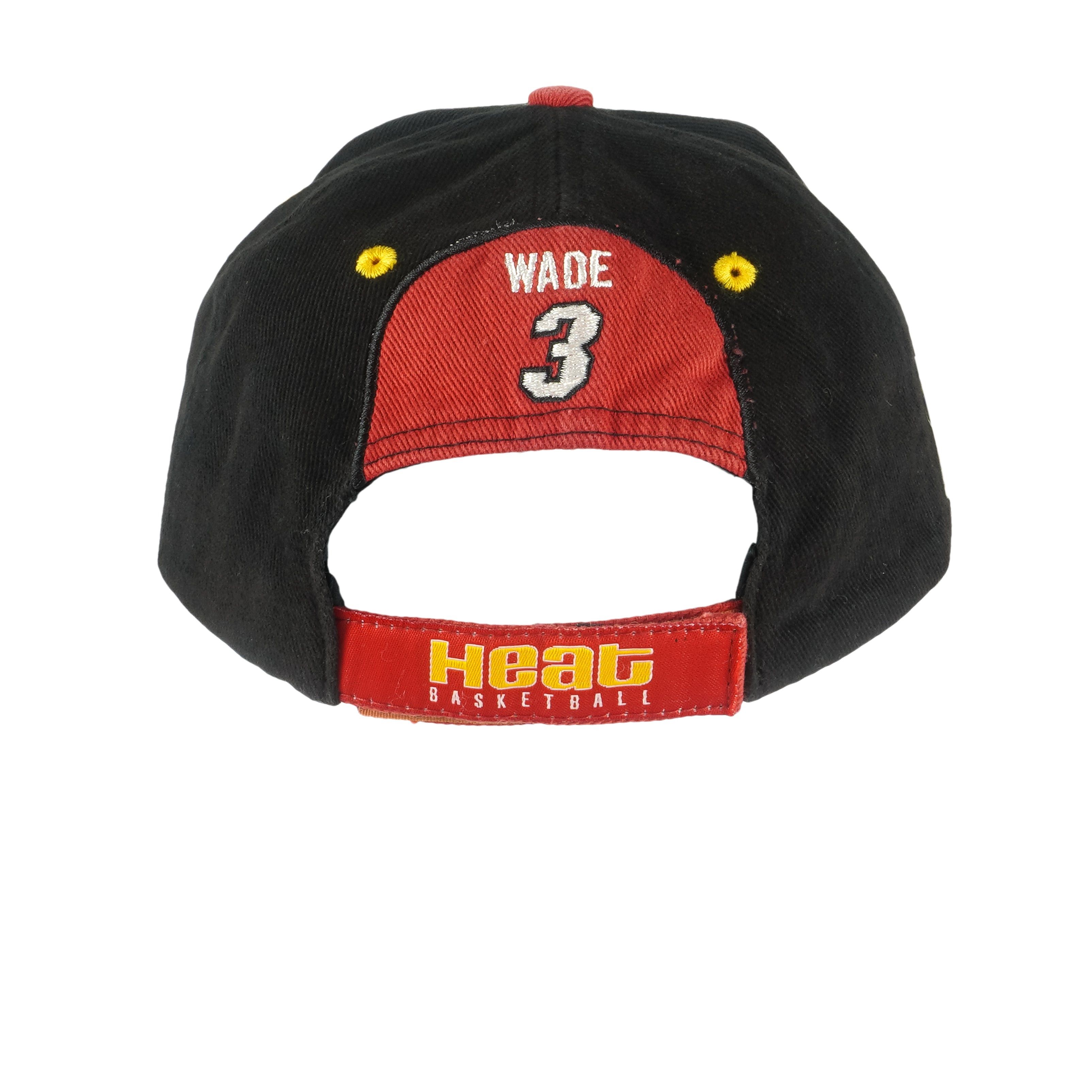 NBA Miami Heat Basketball Wade 3 Strap back Hat 1990s Size ONE SIZE - 4 Thumbnail