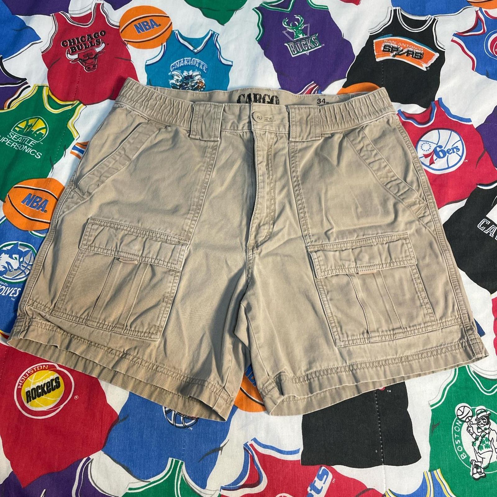 Roundtree & Yorke Y2K Roundtree & Yorke Cargo Jeans Baggy Shorts Mens 34 Size US 34 / EU 50 - 1 Thumbnail