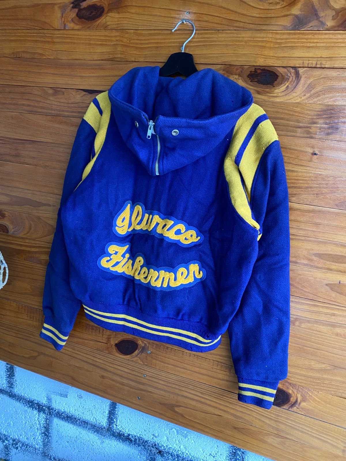Vintage Vintage Nelson’s Varsity Jacket “Alicia” Blue Yellow Wool Size US S / EU 44-46 / 1 - 14 Thumbnail