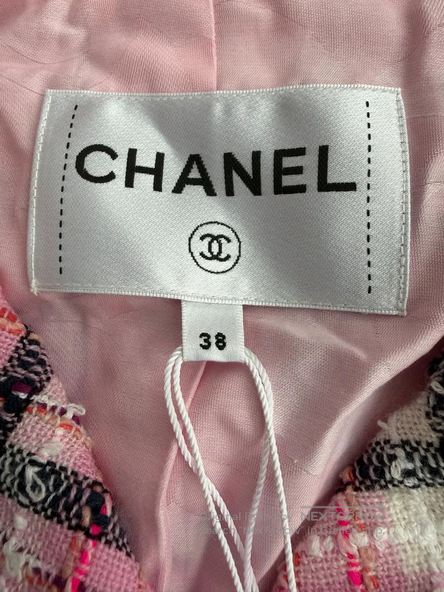 Chanel Chanel Pink Plaid Tweed Stand-Collar Jacket. Size US S / EU 44-46 / 1 - 5 Thumbnail