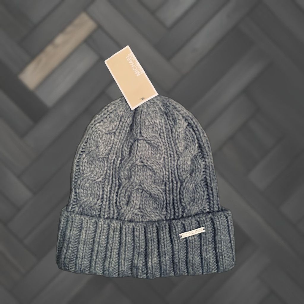Michael Kors Michael Kors Beanie Hat Women’s One Size Gray Cable Knit Winter Fall Logo Classic Winter Women’s Beanie Size ONE SIZE - 1 Thumbnail