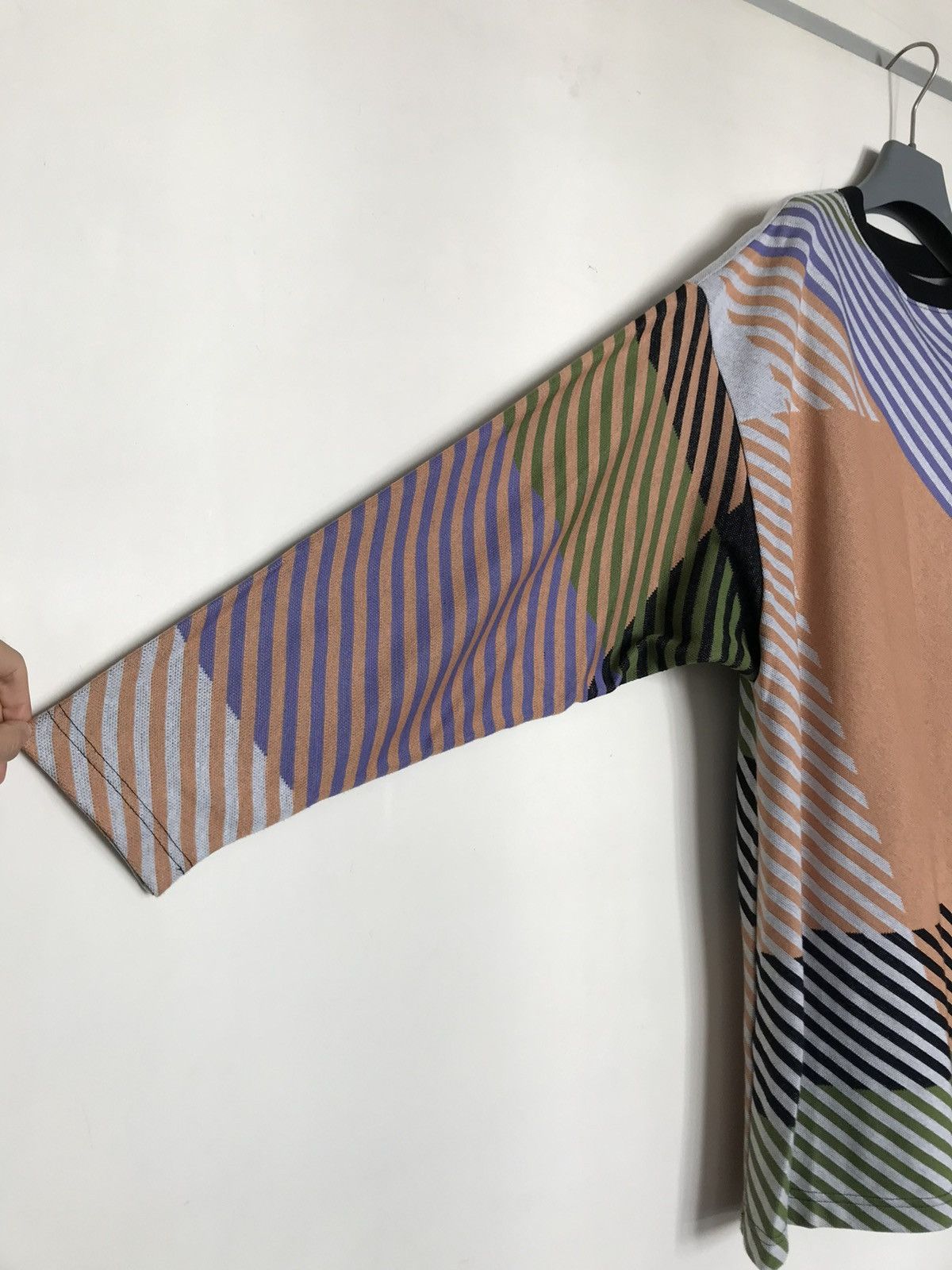 N.Hoolywood N. Hoolywood colourblock striped long sleeve tee Size US S / EU 44-46 / 1 - 2 Thumbnail