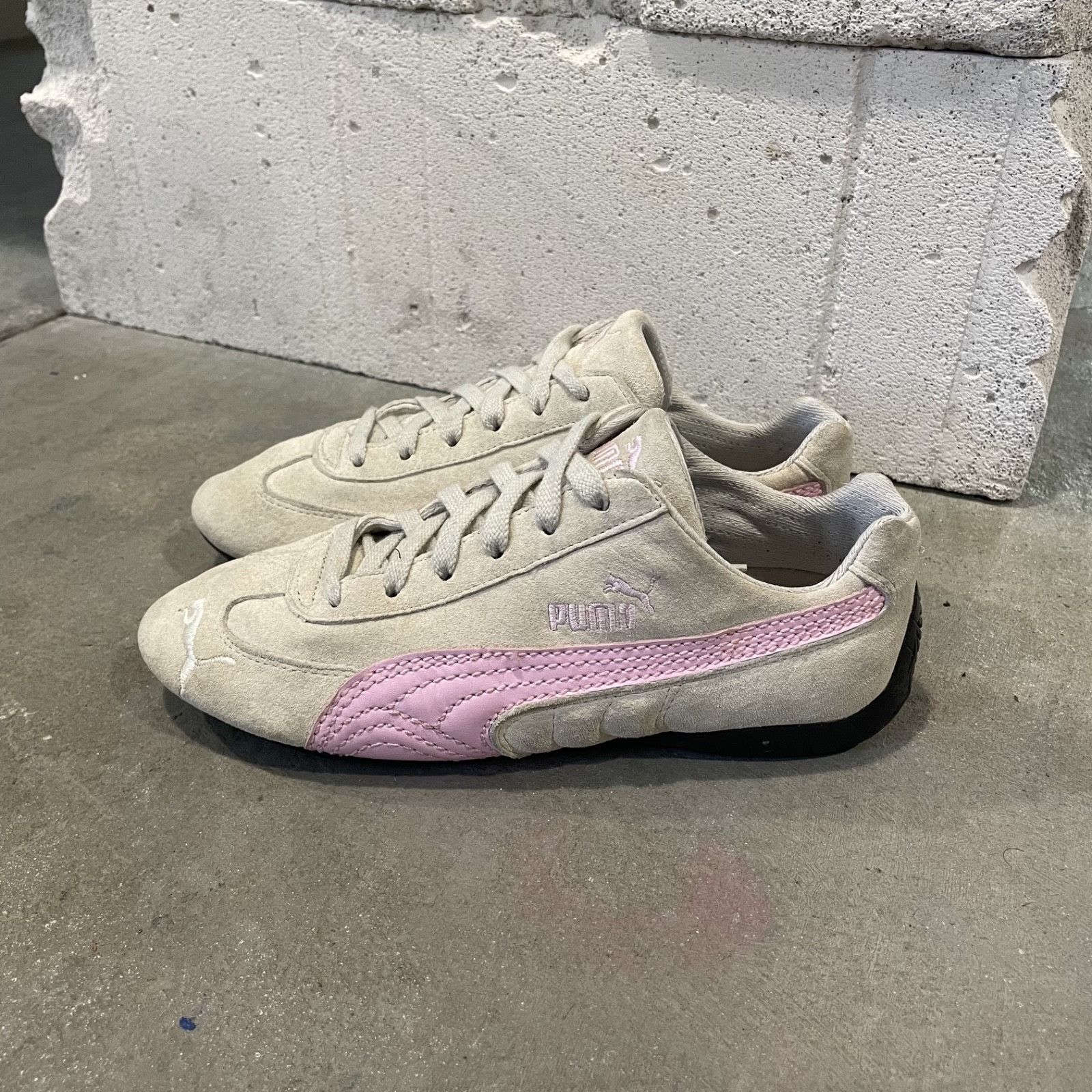 Puma Speedcat Women's Gray Suede Flat Racing Sneakers 9370AC