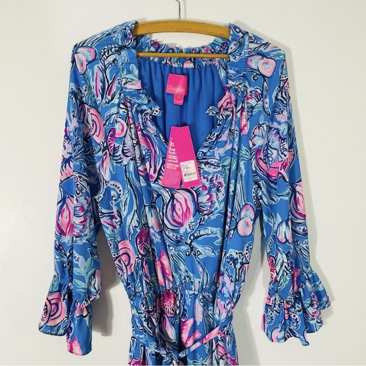 Lilly Pulitzer Lilly Pulitzer Alyanna Back to Our Roots Midi Dress Blue L Size L / US 10 / IT 46 - 6 Thumbnail