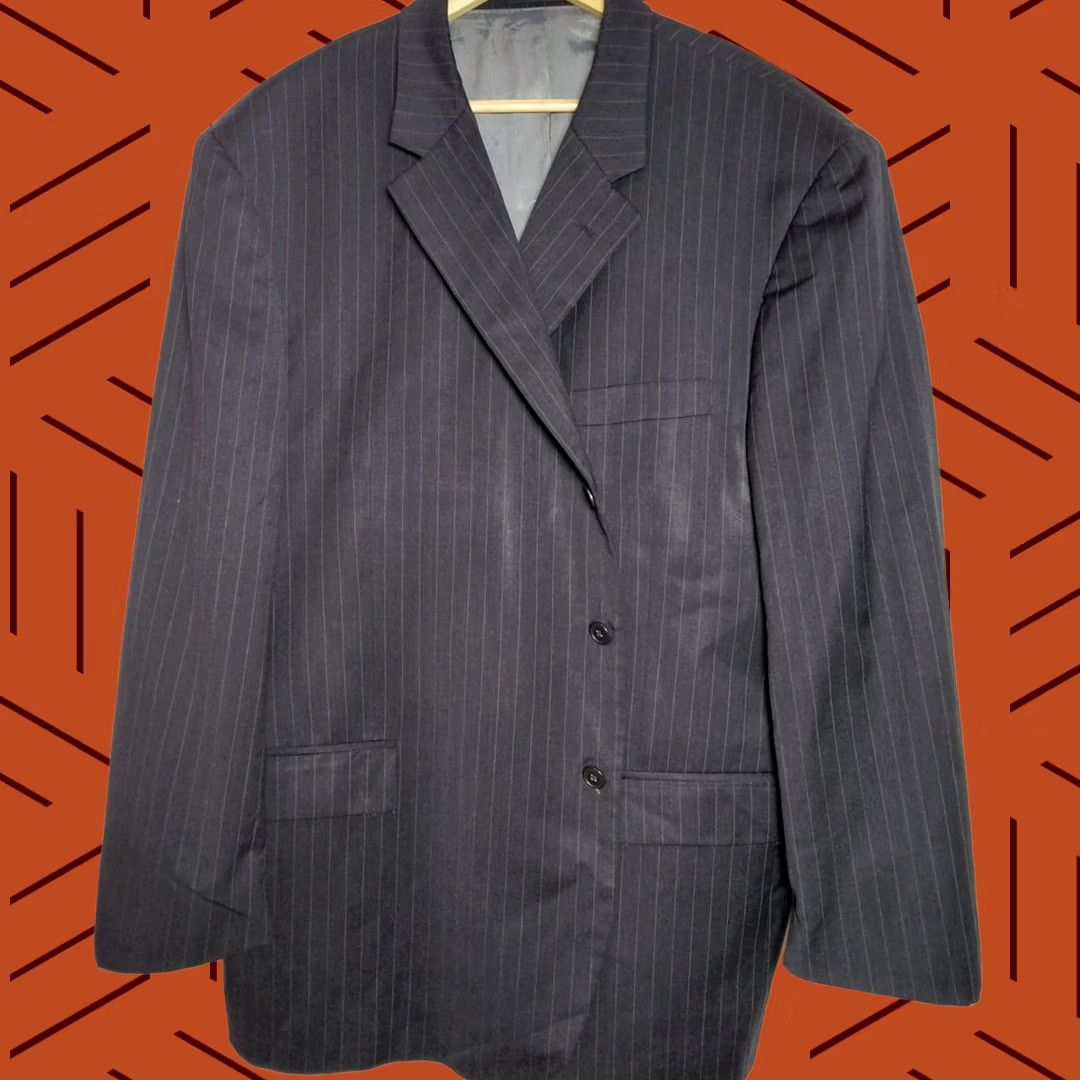 Vintage Gianfranco Ruffini Italy Worsted Wool Blazer Gray 52 Size 52R - 1 Thumbnail