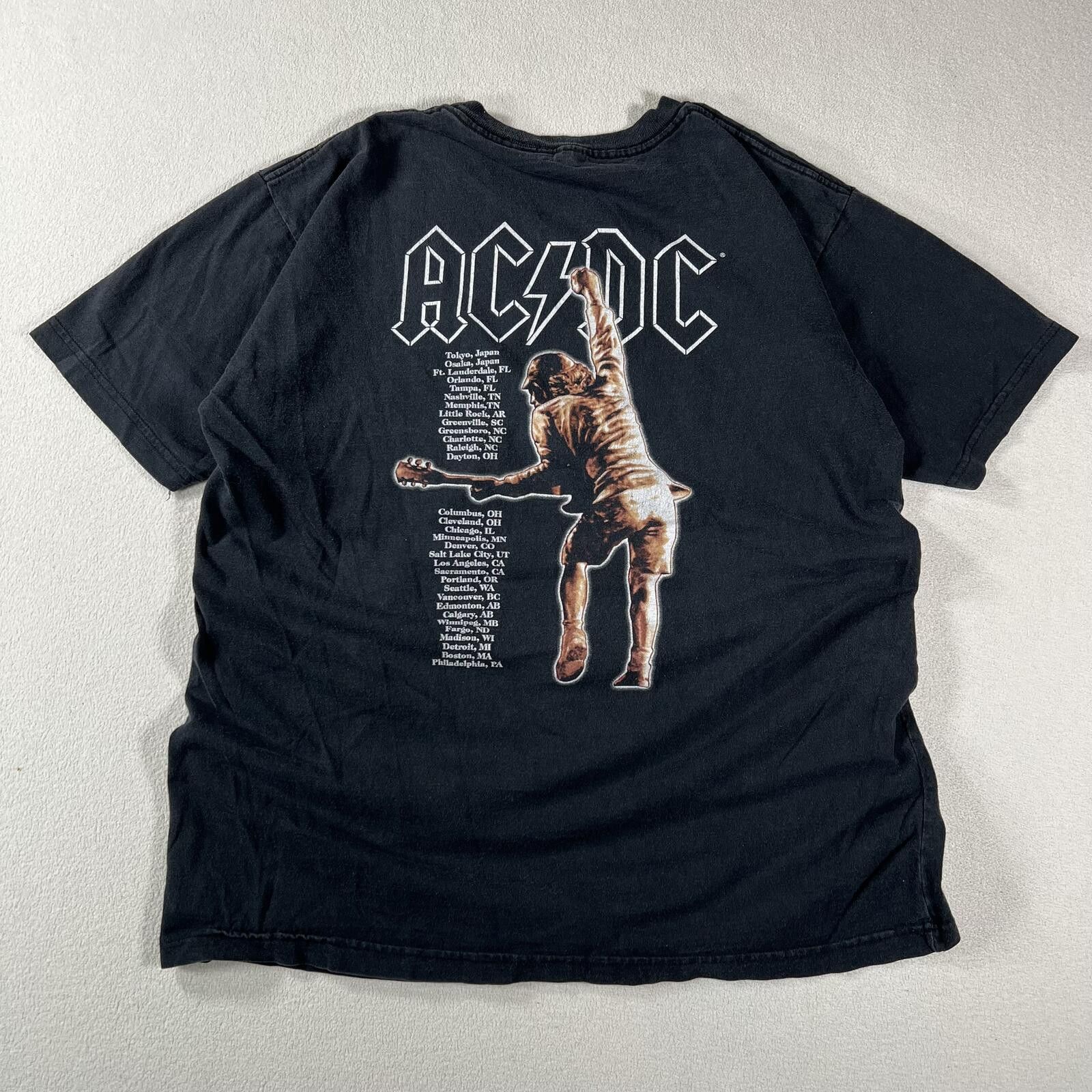 Brockum Vintage 90s ACDC Stuff Upper Lip Tour Band Tee Size US L / EU 52-54 / 3 - 3 Thumbnail