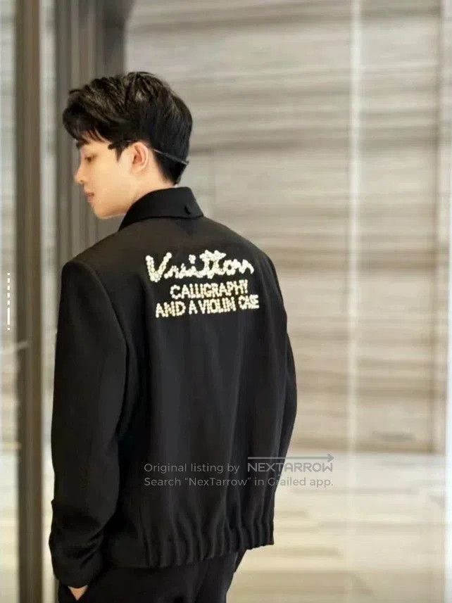 Louis Vuitton Louis Vuitton Wool Pearl Slogan Jacket - dmc | Grailed