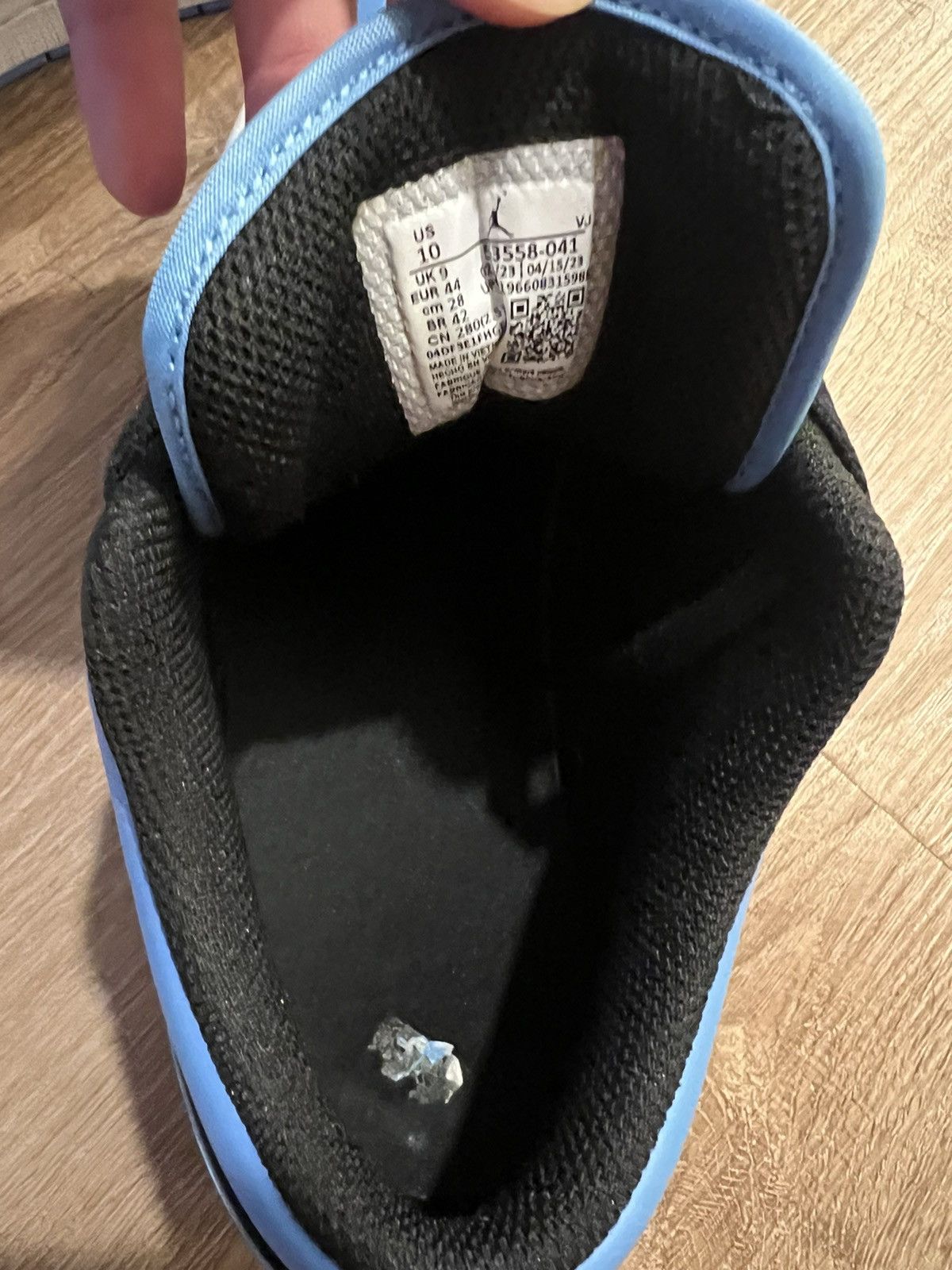 Nike Jordan 1 low black university blue Size US 10 / EU 43 - 3 Thumbnail