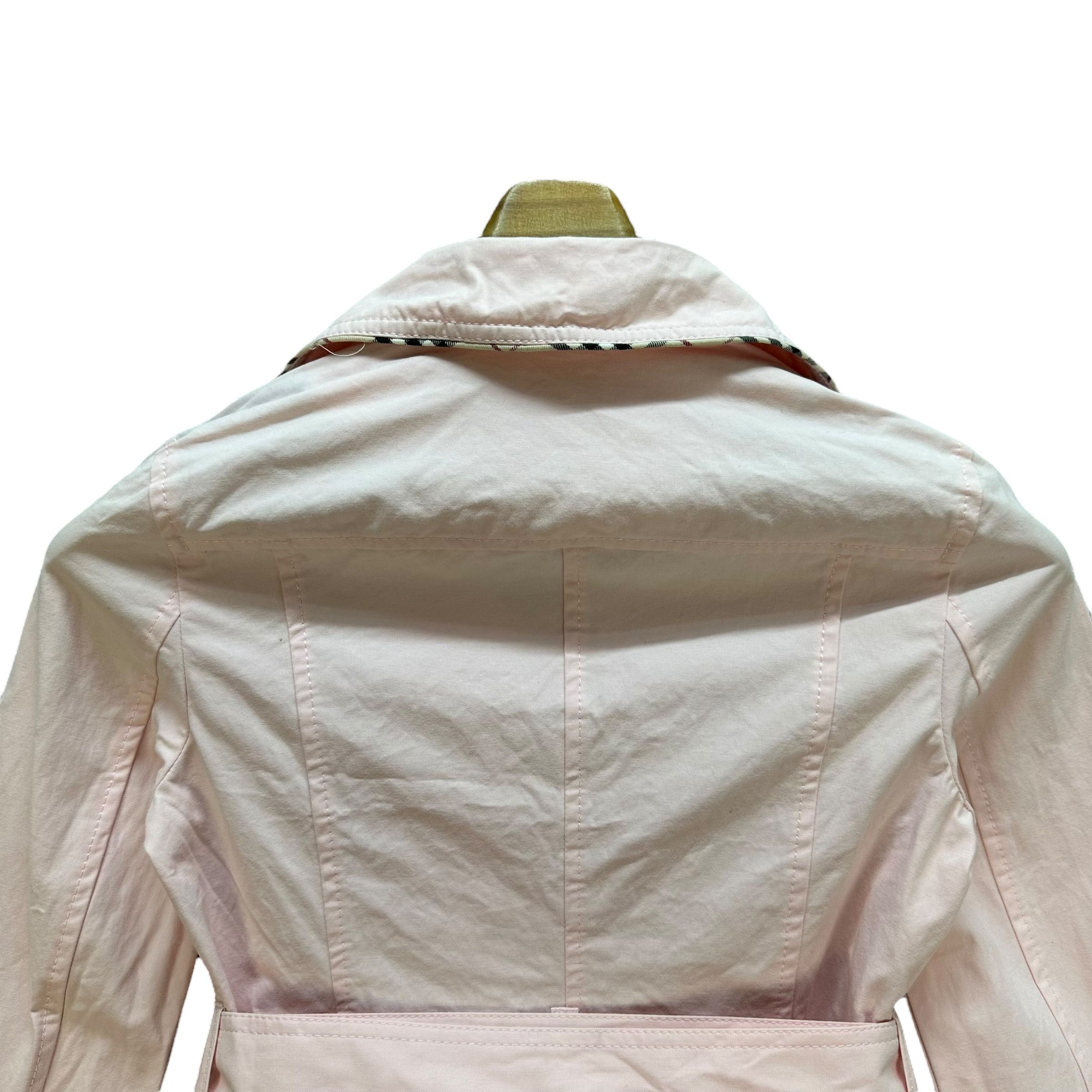 Burberry BURBERRY LONDON Pink Belted Crop Jacket #A65-1560 Size XXS / US 00 / IT 34 - 15 Thumbnail