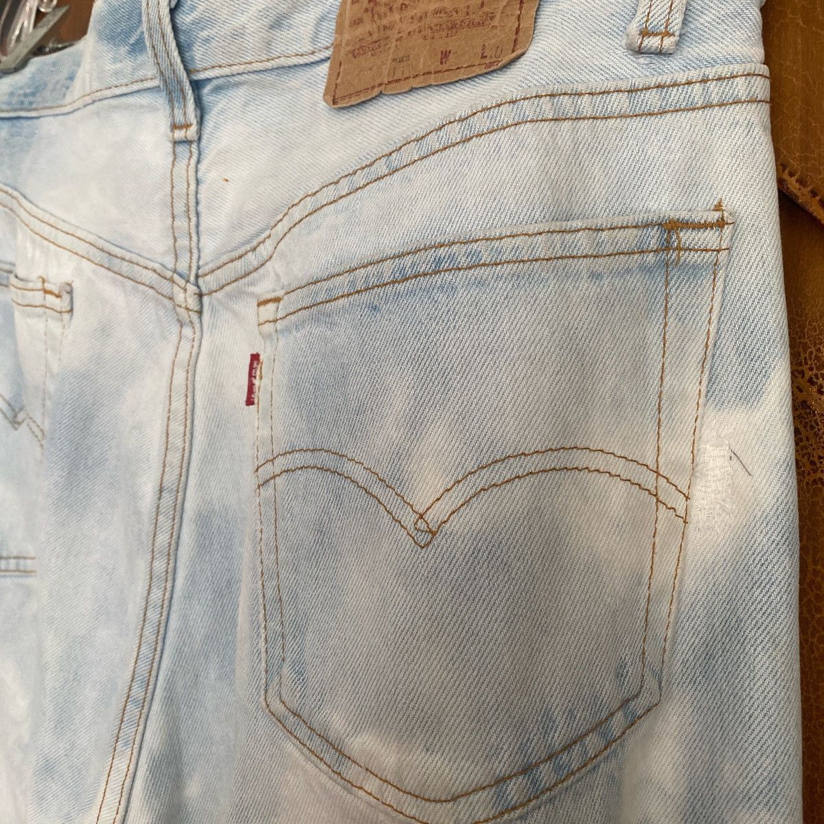 Levi's × Vintage 501s Vintage 80’s Levi’s light denim distressed jeans Size US 33 - 5 Thumbnail