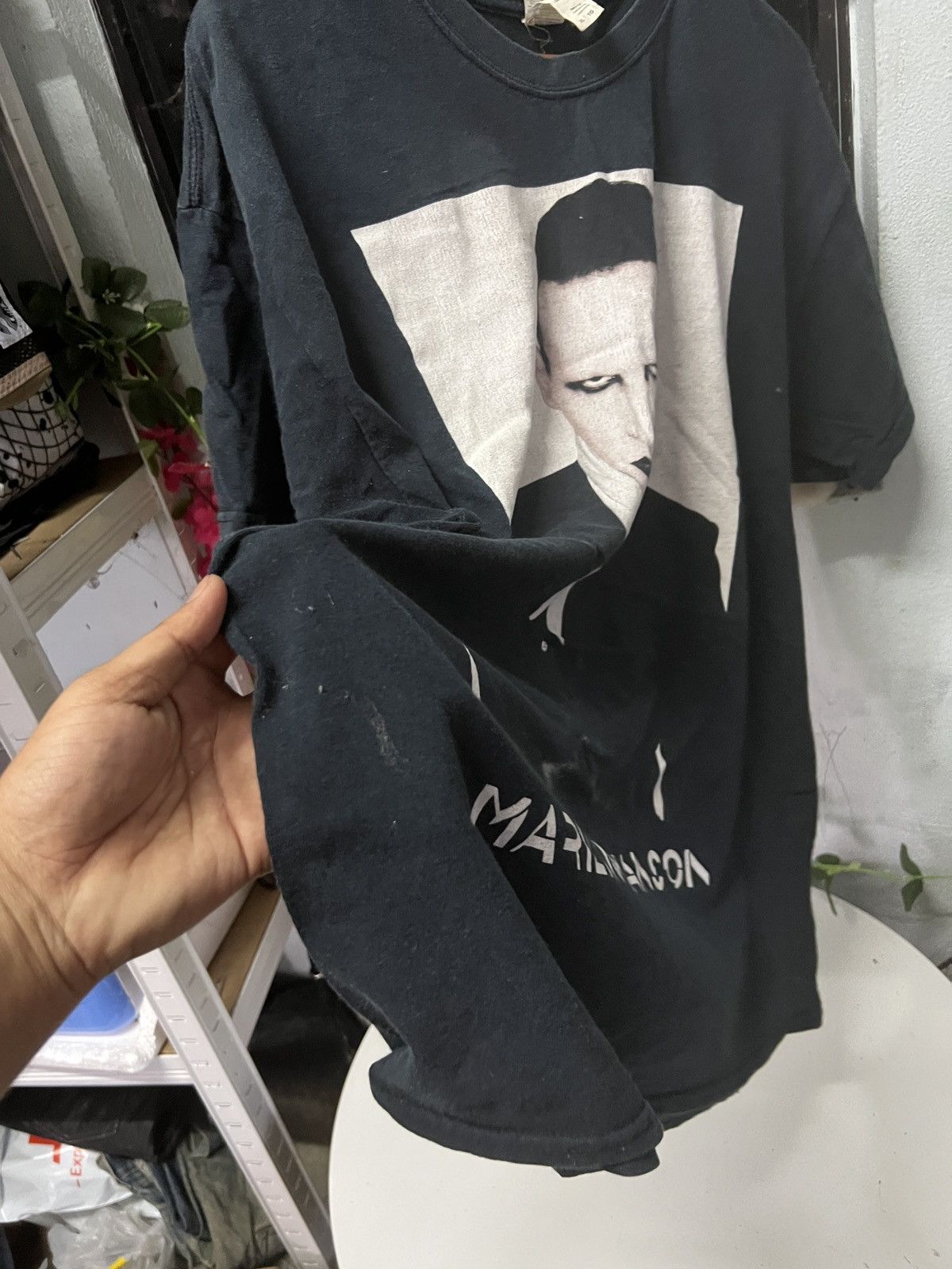 Band Tees Vintage Marlyn Manson Black Shirt Size US XL / EU 56 / 4 - 3 Thumbnail
