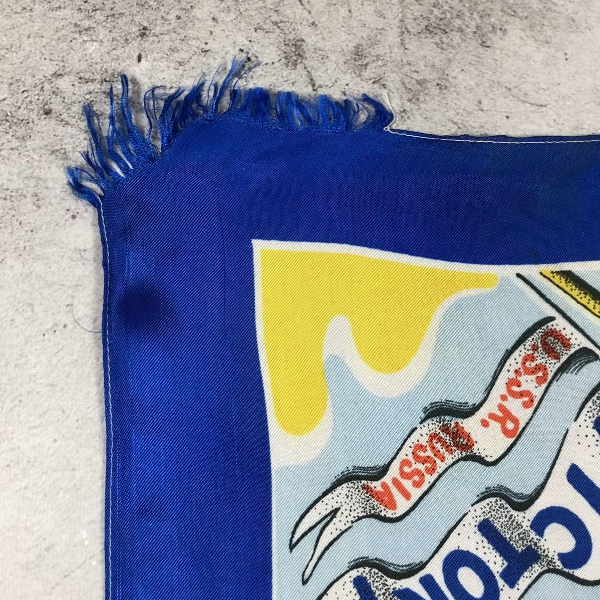 Vintage 1945 WWII Kiev Moscow USSR US UK France Victory Scarf Size ONE SIZE - 15 Thumbnail