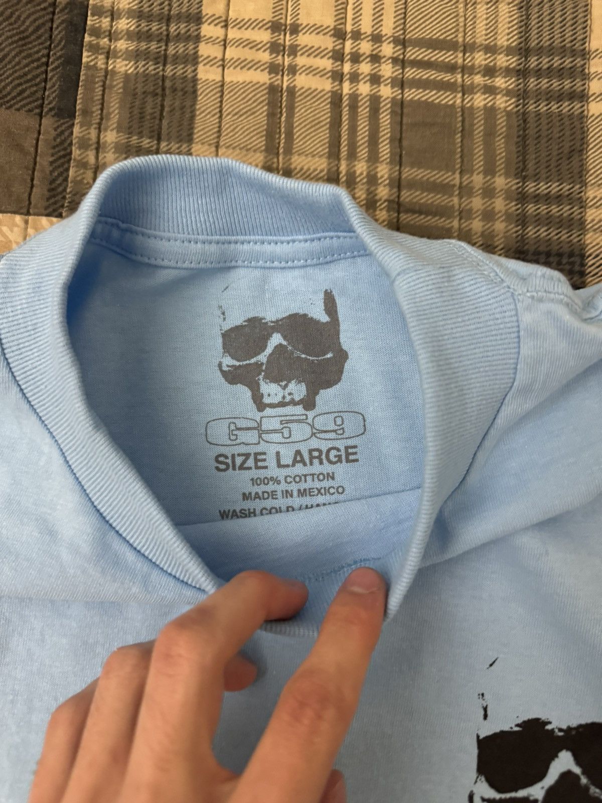 G59 Records $uicideboy$ Grey Day 2024 Light Blue Essentials Tee Large Size US L / EU 52-54 / 3 - 3 Thumbnail