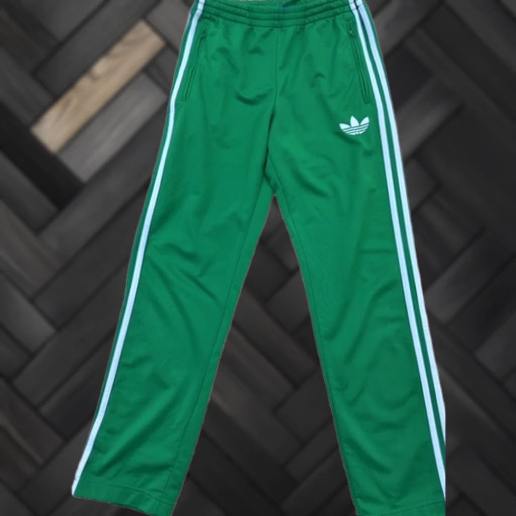 Adidas Adidas Originals Men's XS Track Pants Collegiate Green 3-Stripes Size US 27 - 1 Thumbnail
