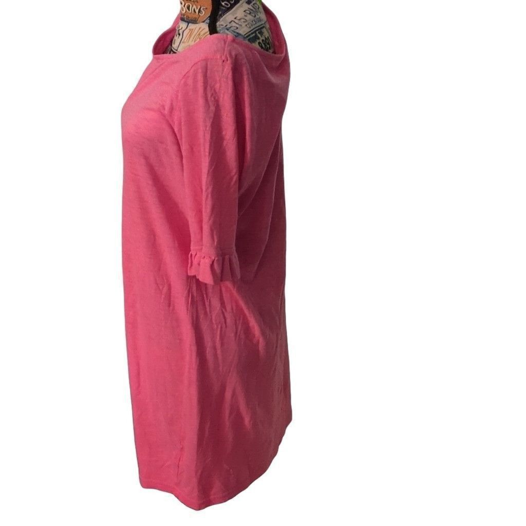 Lilly Pulitzer Lilly Pulitzer Ruffled 1/2 Sleeve Pink Mini Dress Size Med. Size M / US 6-8 / IT 42-44 - 7 Thumbnail