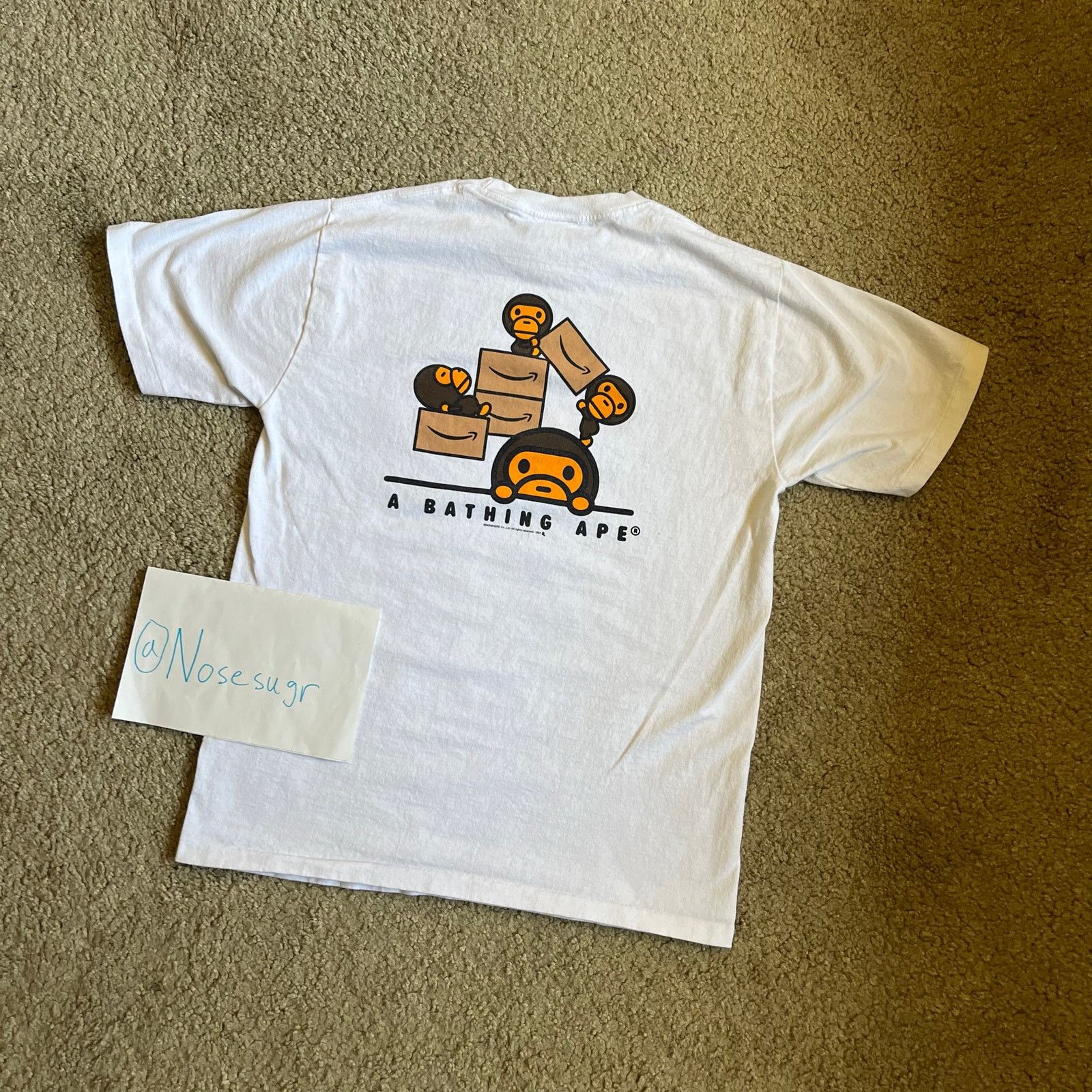 Bape × Nigo Authentic Bape x Amazon Tee White M Size US M / EU 48-50 / 2 - 1 Thumbnail