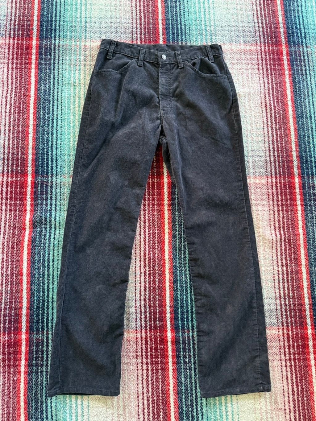 Levi's Vintage Levi's Black Over-dyed Straight Fit Corduroy Pants 3 Size US 34 / EU 50 - 1 Thumbnail
