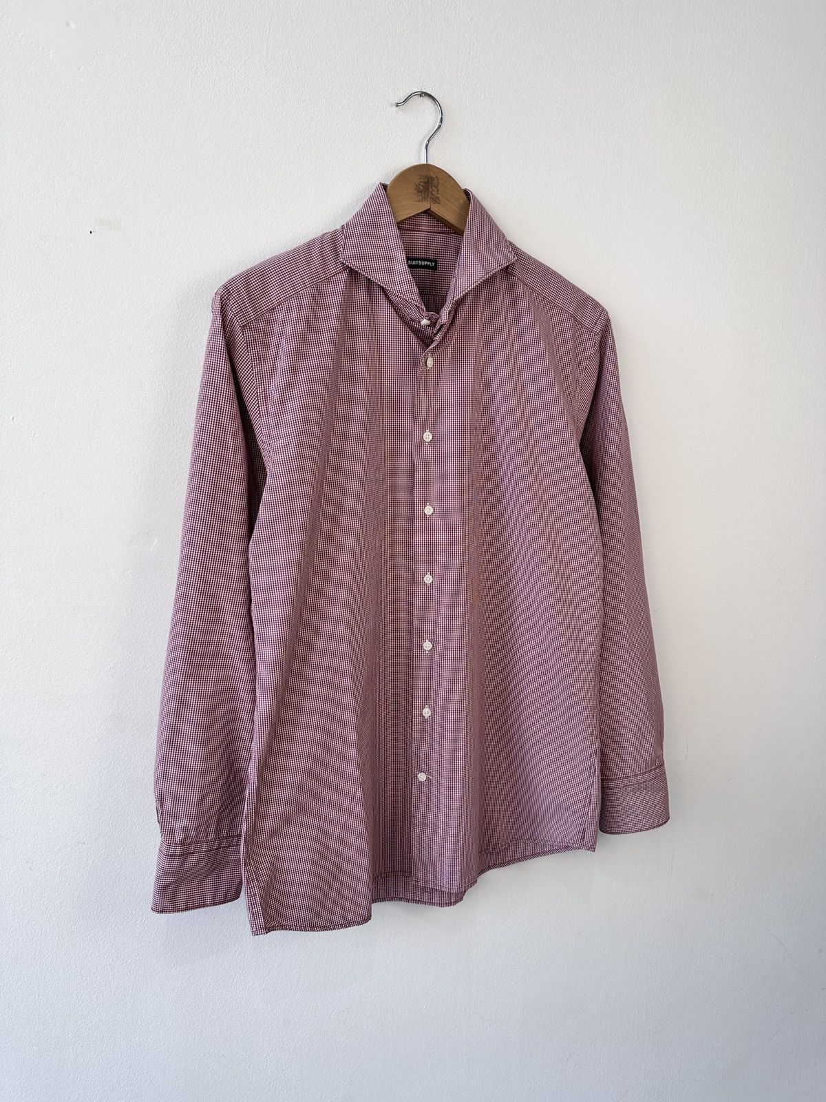 Suitsupply Suitsupply Dress Shirt Monaco Slim Fit Spread Collar 39 M Size US M / EU 48-50 / 2 - 2 Thumbnail