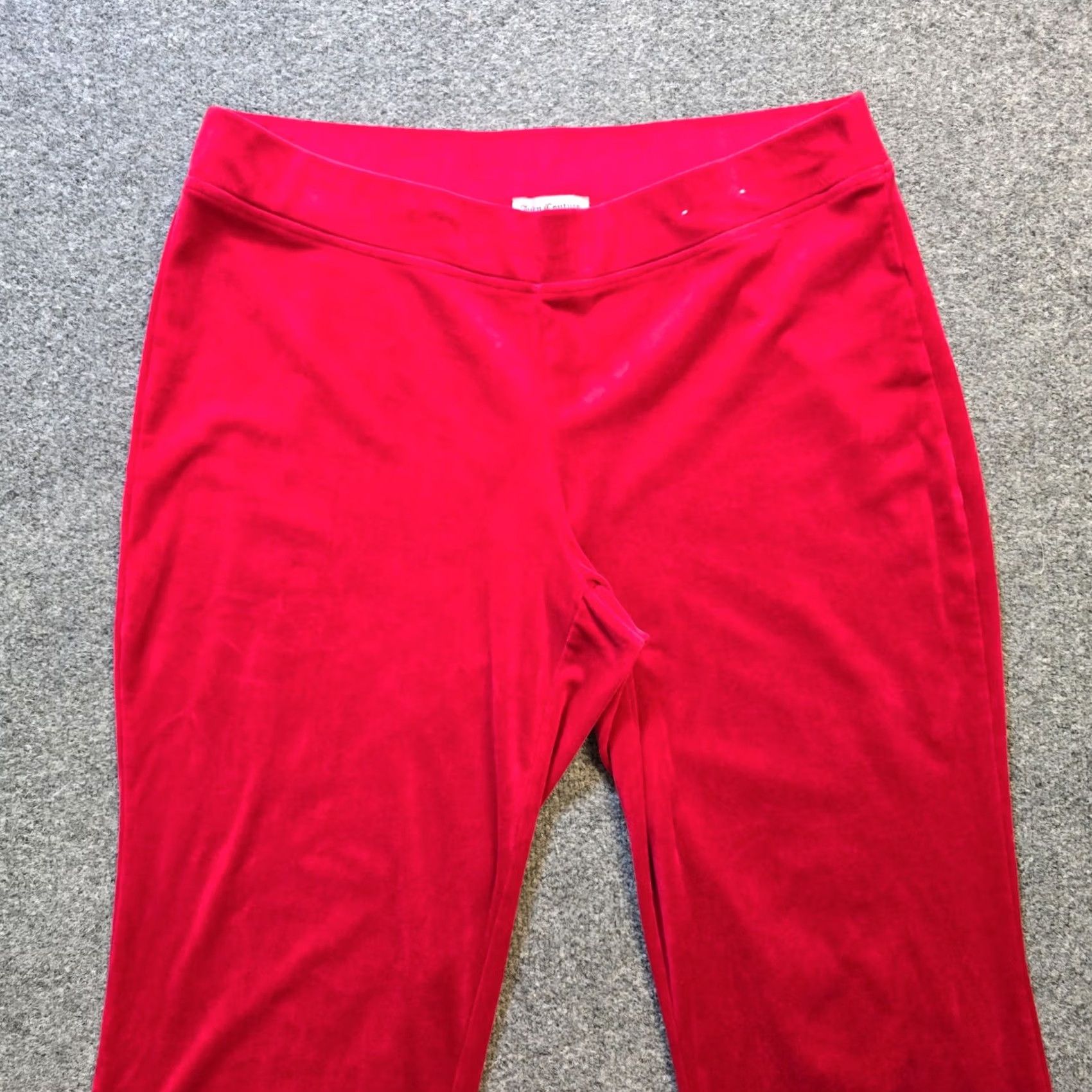Juicy Couture Juicy Couture Pants Women Red Velour Rhinestone XL Size Size 40" / US 18 - 3 Thumbnail