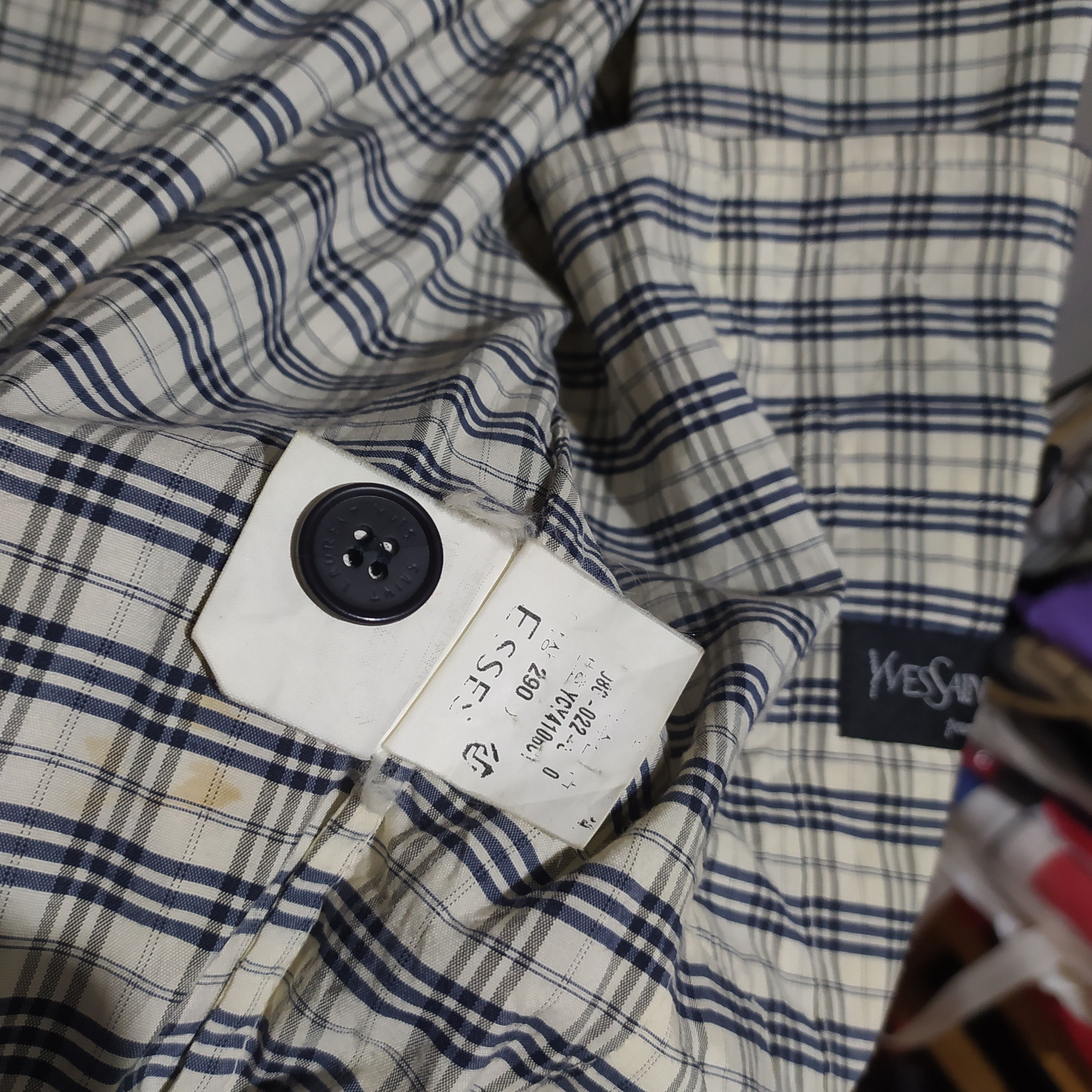 Vintage × Yves Saint Laurent Vintage and Rare YSL Tartan Plaid Jacket Size US L / EU 52-54 / 3 - 7 Thumbnail