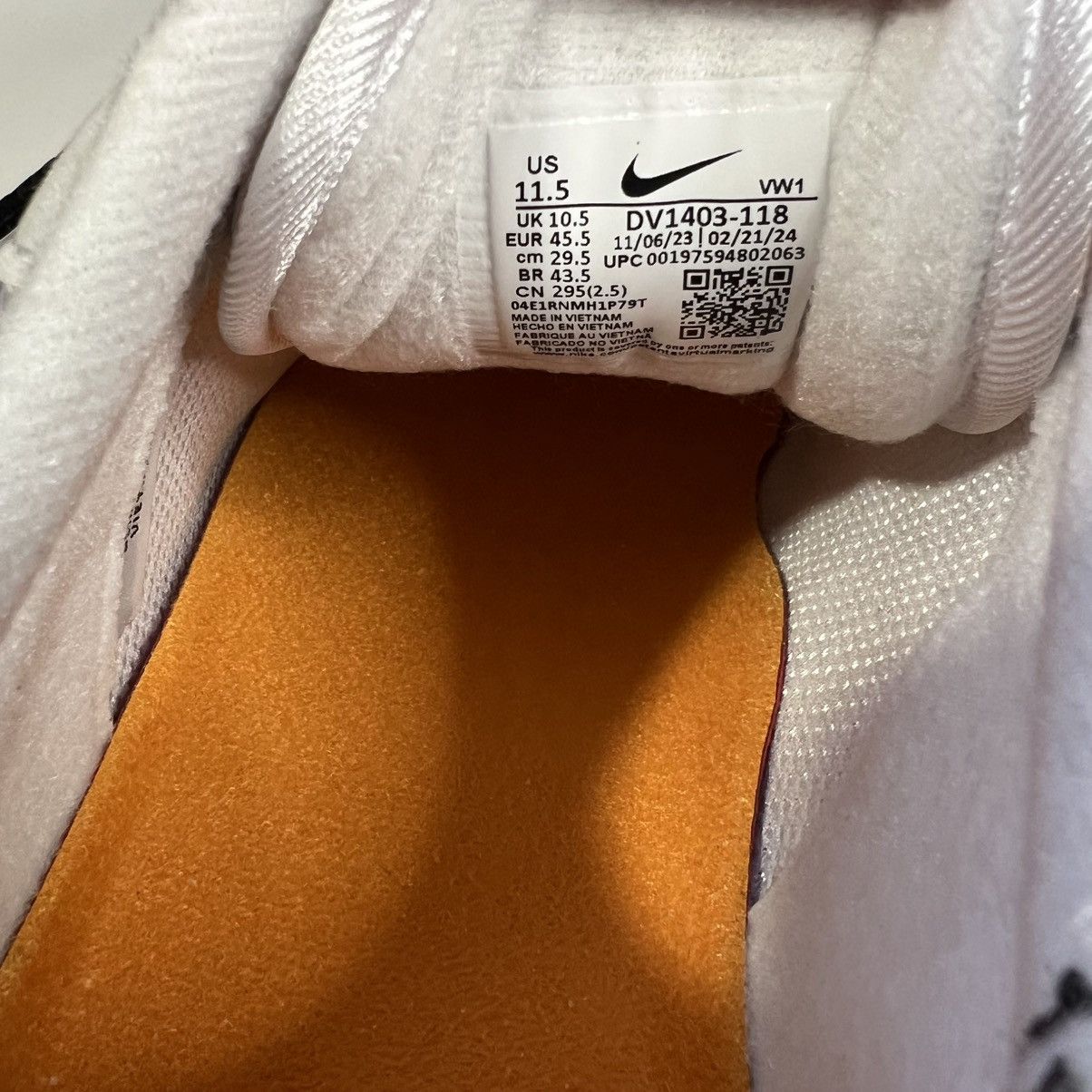 Nike Nike Air Max 1 '86 OG G Spikeless Golf Shoes Orange 11.5 Size US 11.5 / EU 44-45 - 7 Thumbnail