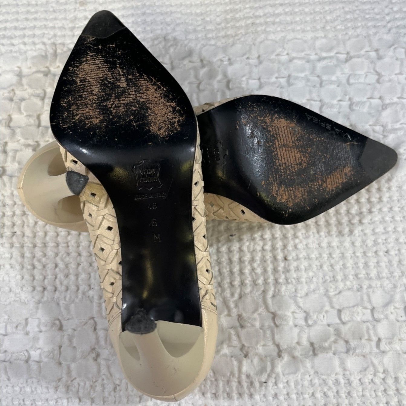 Other Via Spiga Women's Beige Leather Shoes/Heels Size 6M SKU 5134 Size US 6 / IT 36 - 5 Thumbnail