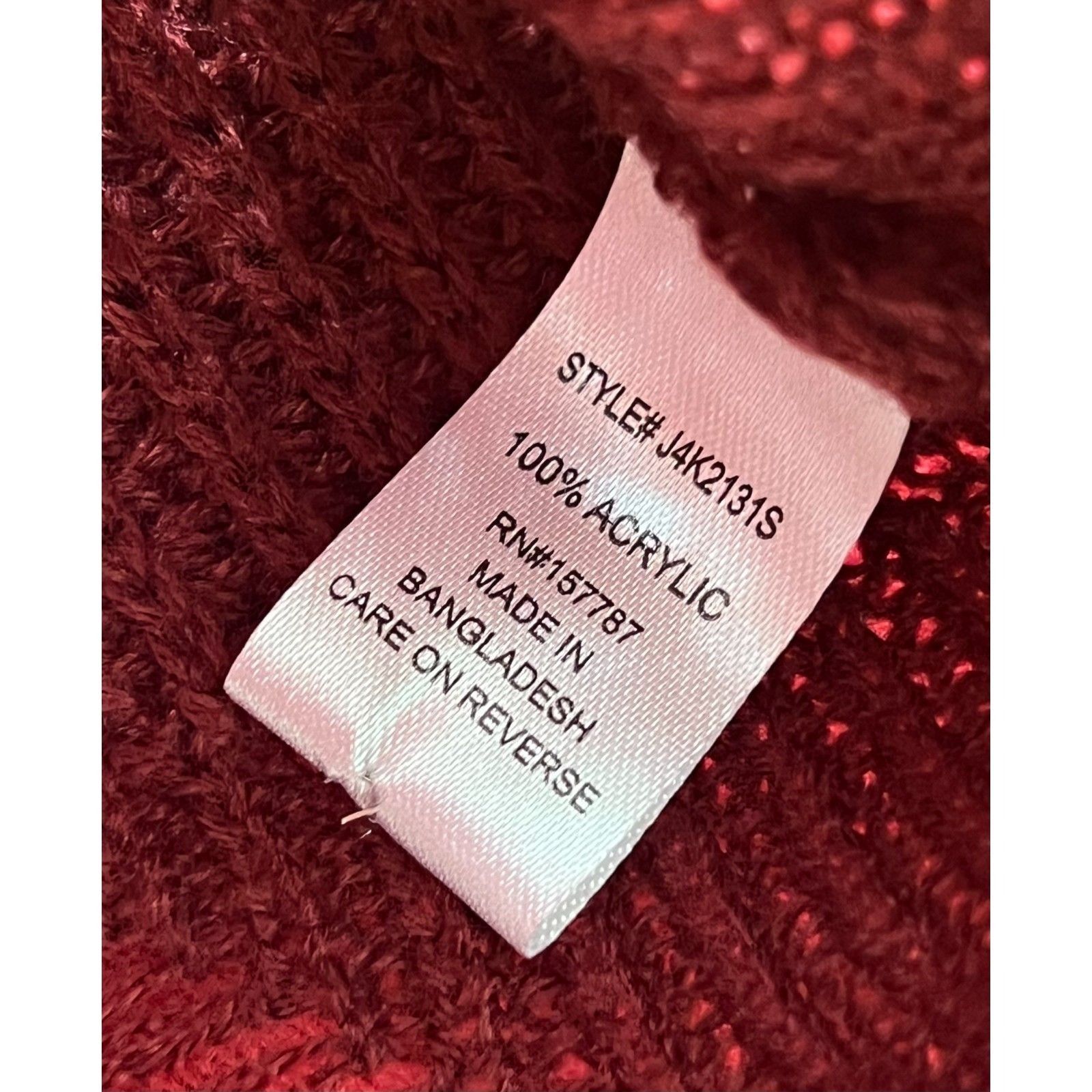 Other FCT With Love - Women's Crochet Long Sleeve Blouse - Burgund Size M / US 6-8 / IT 42-44 - 9 Thumbnail