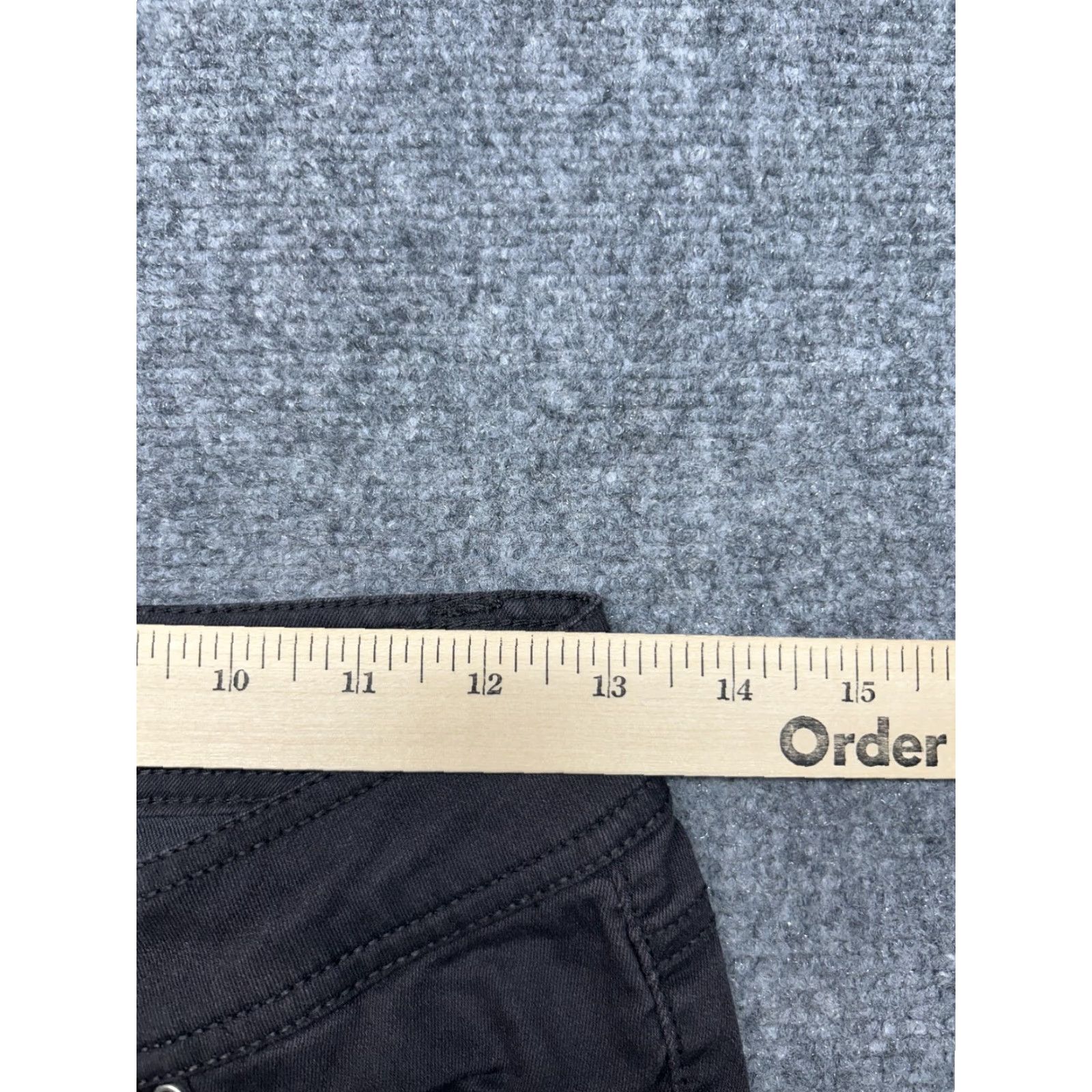 Denime SO Skinny Jeans Jeans Womens 1 Black Stretch Mid Rise Denim Slim Fit Classic Casual Pants Size 25" / US 0 / IT 36 - 7 Thumbnail