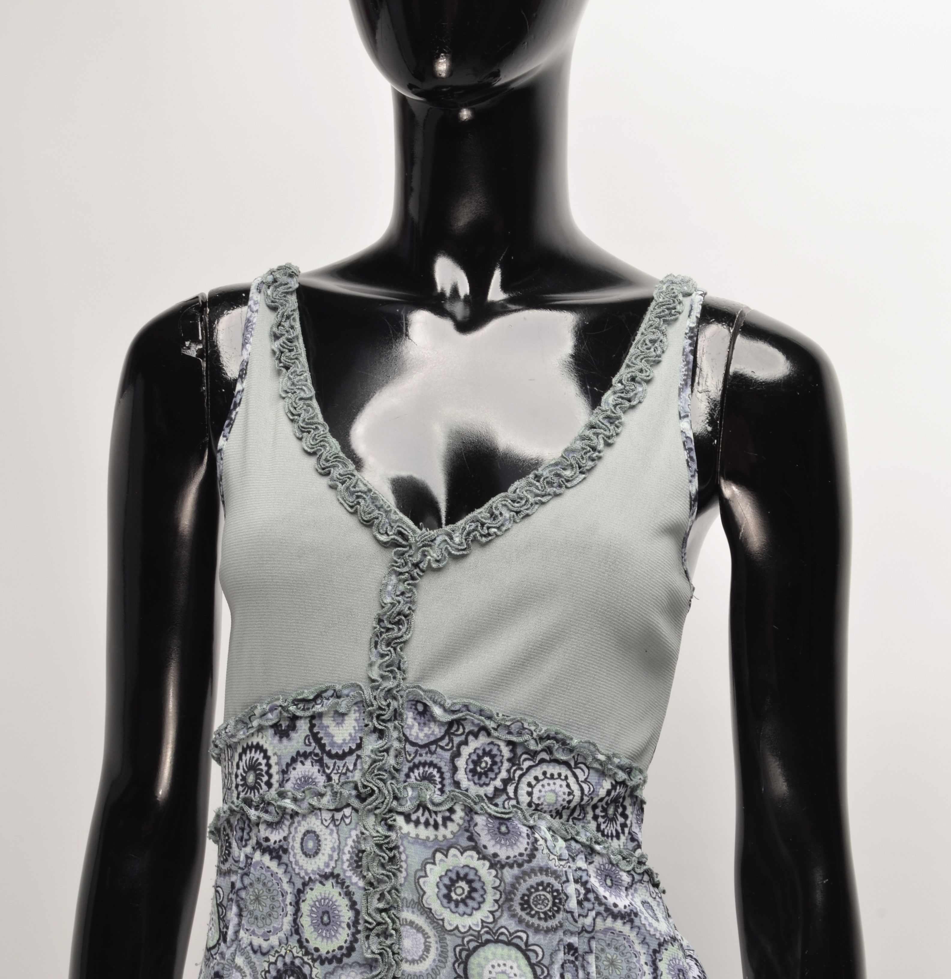 Vintage Vintage Y2K Mesh Floral Asymmetrical Top Tunic Size M / US 6-8 / IT 42-44 - 2 Thumbnail
