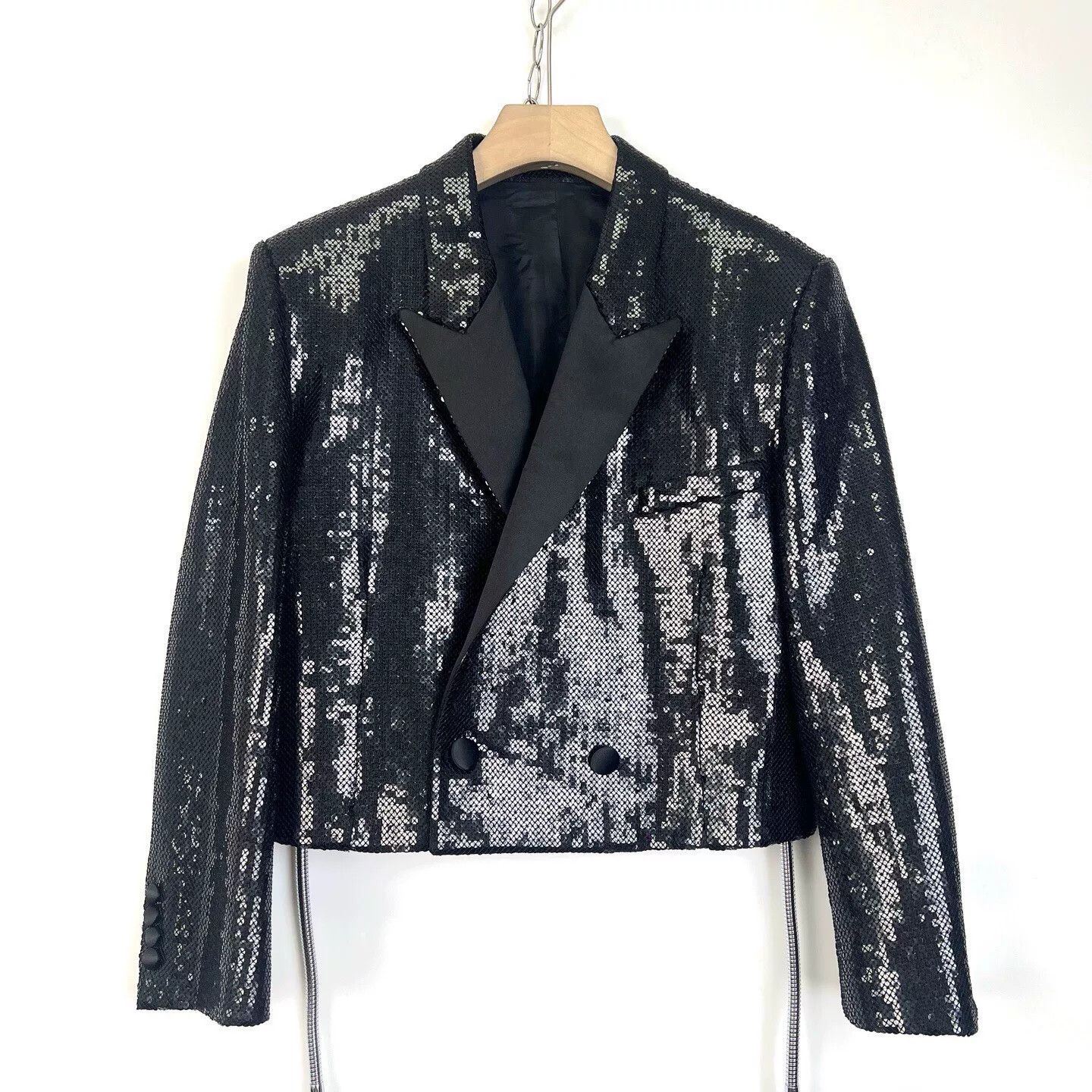 Celine Celine Military Sequin Blazer Jacket Size S / US 4 / IT 40 - 1 Thumbnail