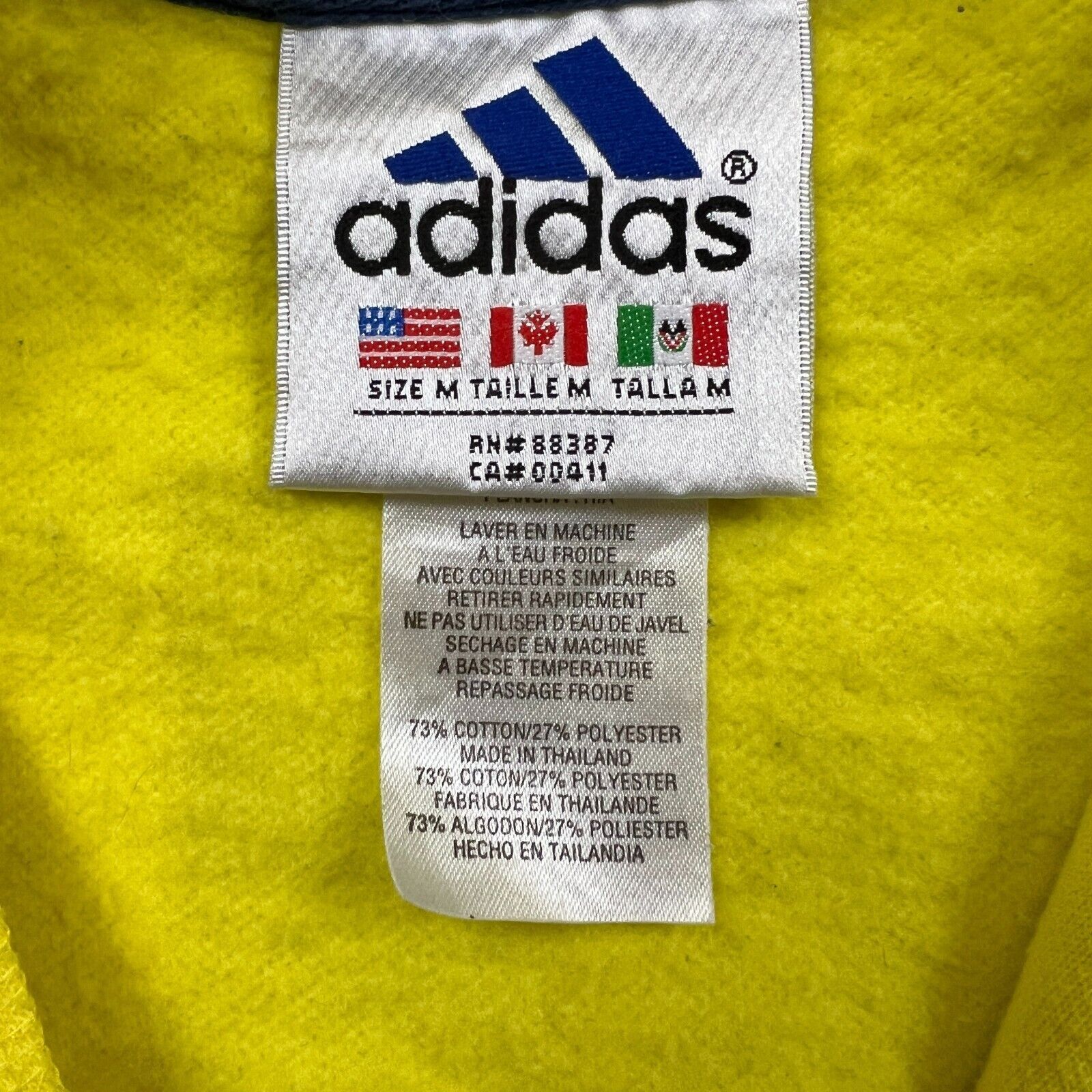 Adidas × Vintage VTG Adidas Sweatshirt Medium Essentials 1/4 Zip 90s Pullover Size US M / EU 48-50 / 2 - 10 Thumbnail