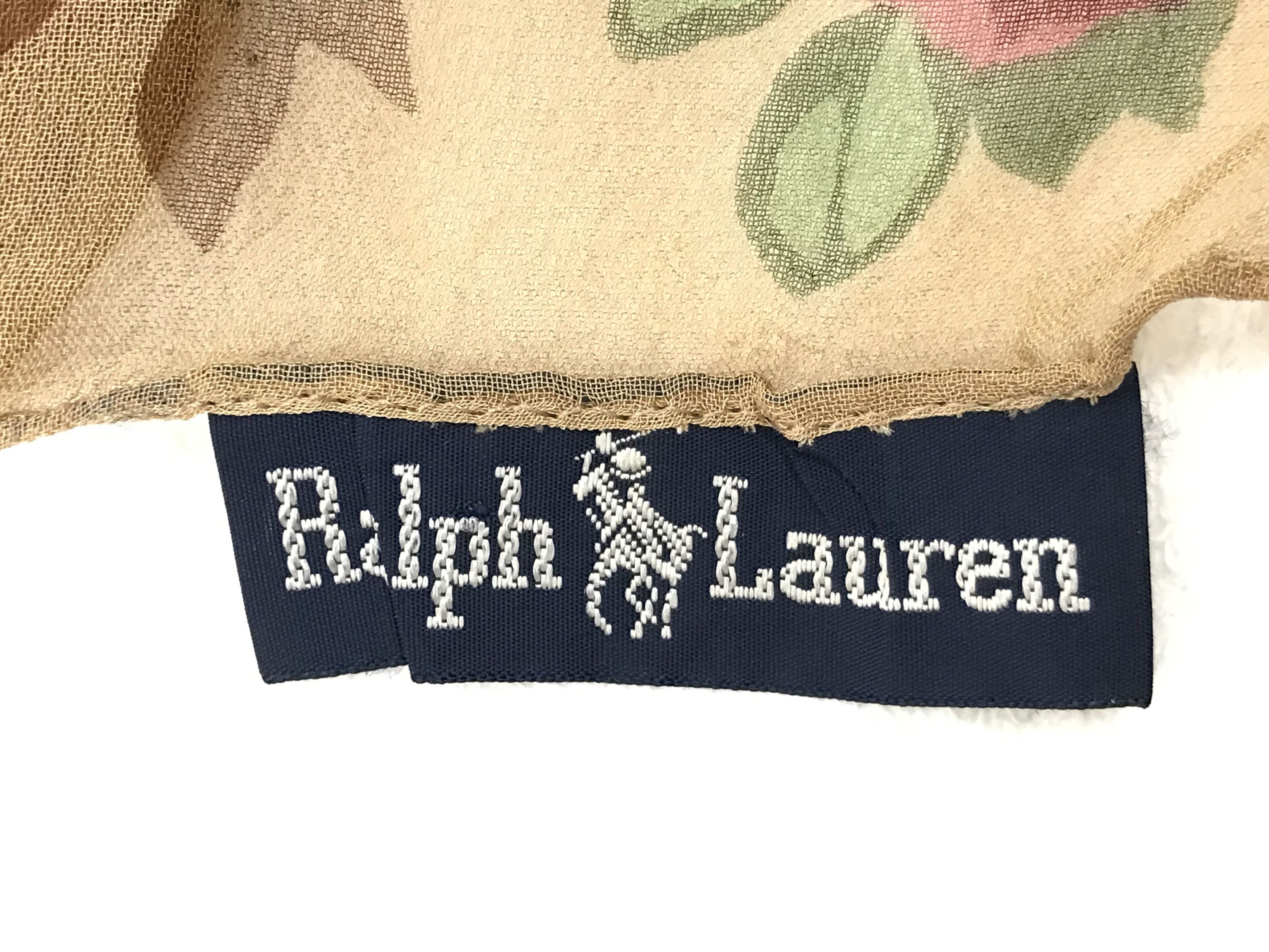 Ralph Lauren RL604 Vintage Ralph Lauren Silk Scarf Shawl Designer Scarf Size ONE SIZE - 6 Thumbnail
