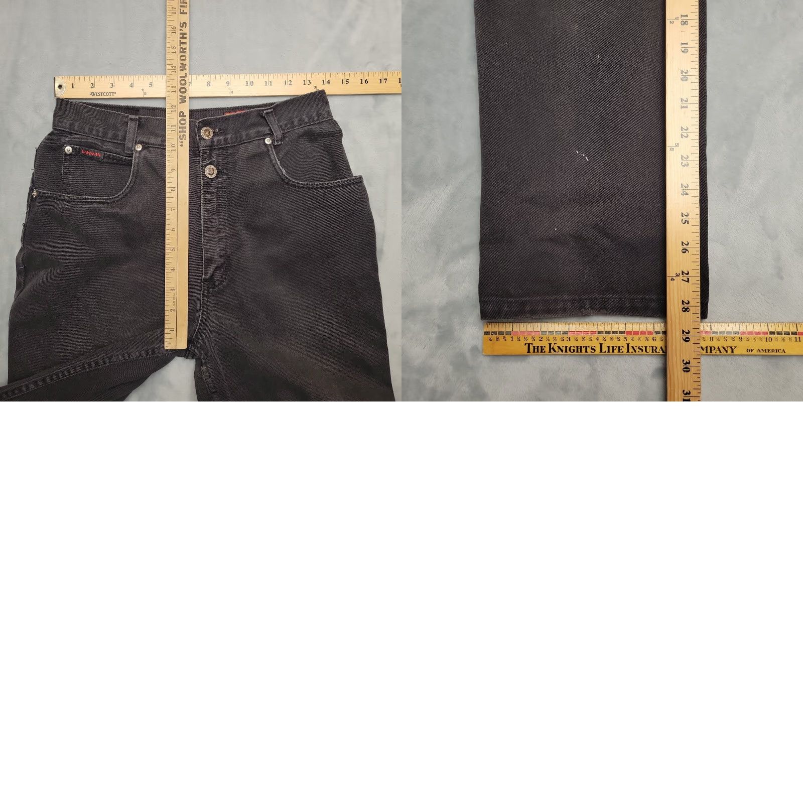 Vintage **VINTAGE LAWMAN BLACK DENIM JEANS WOMENS 90S** User: Vintage Lawman Black Denim Jeans Womens 90s Size 28" / US 6 / IT 42 - 9 Thumbnail
