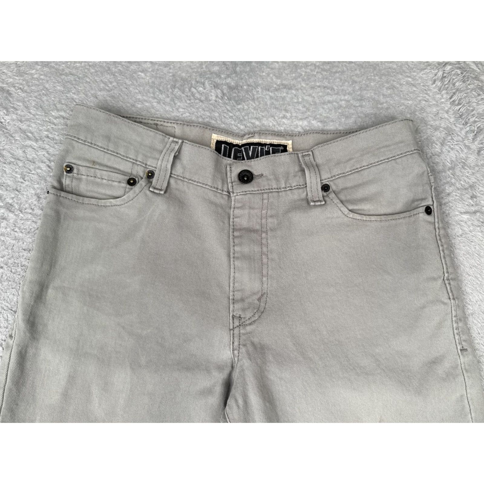 Levi's VINTAGE Levi's 510 Super Skinny Jeans Shorts Mens 33 Gray Bermuda 5-Pocket Distressed Frayed Hem Summer Stretch Mens Size US 33 - 3 Thumbnail