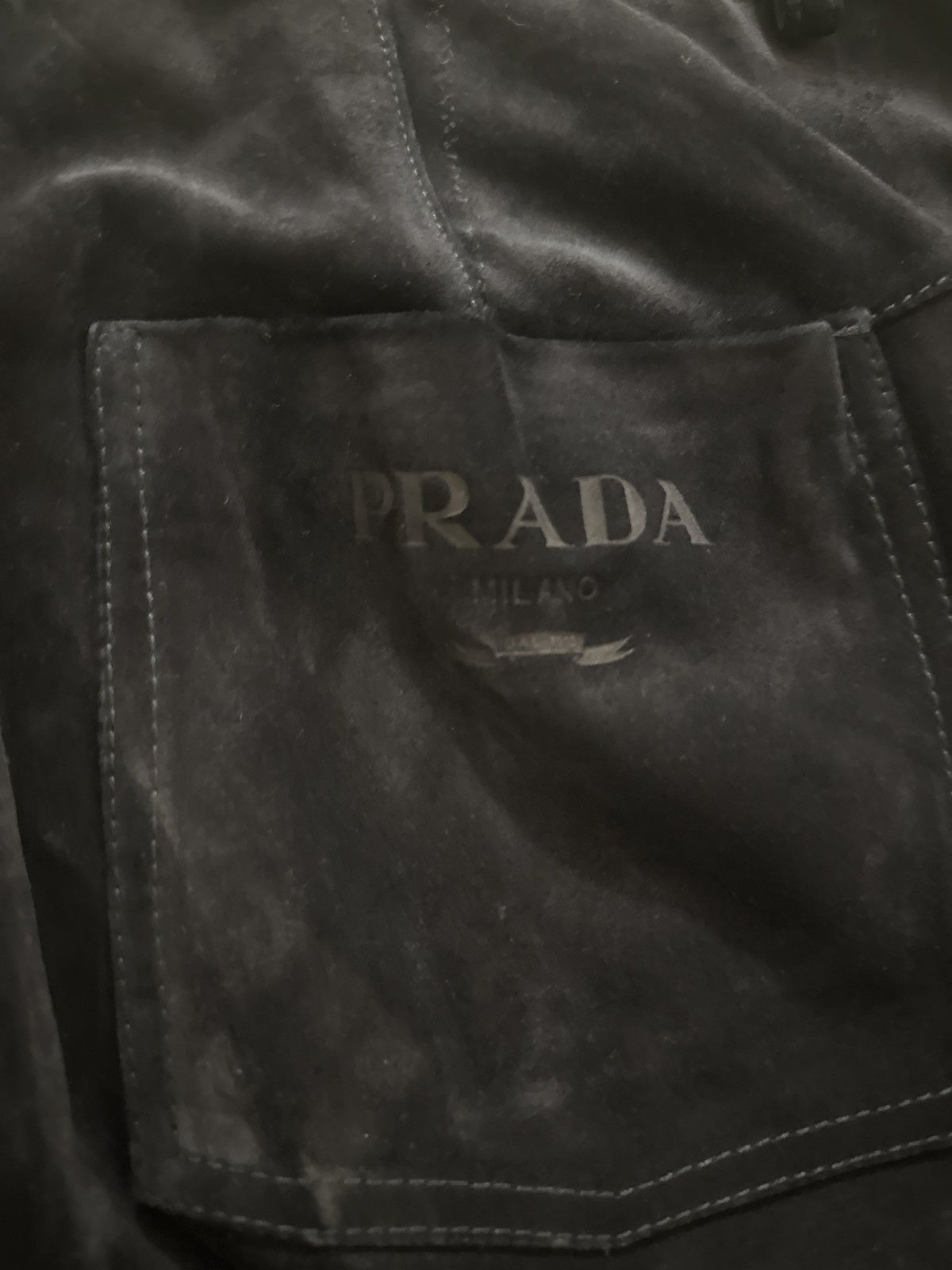 Prada Vintage prada leather suede trousers Size US 32 / EU 48 - 2 Thumbnail