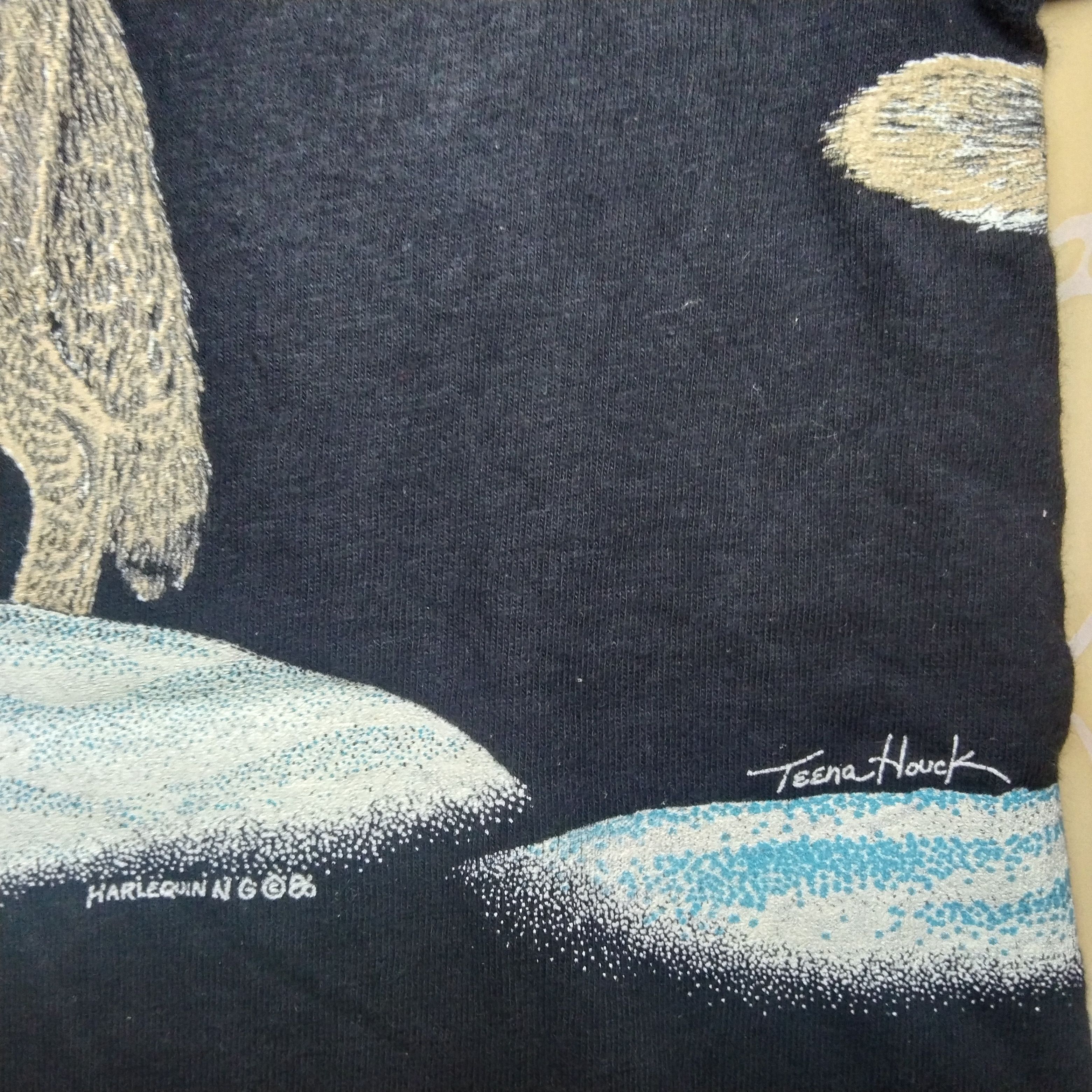 Vintage vintage 80's Harlequin NG Teena Houck wildlife t-shirt Size US M / EU 48-50 / 2 - 5 Thumbnail