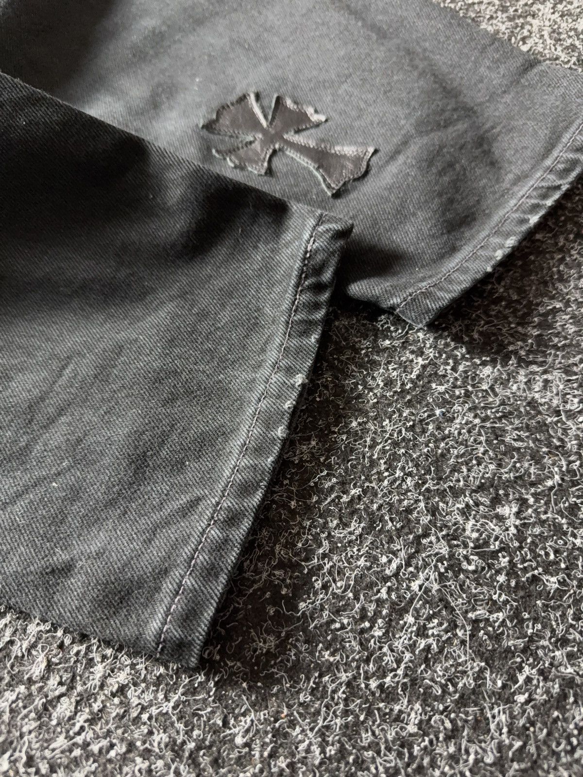 Vintage Vintage 90s Custom Chrome Hearts Style Cross Denim Jeans Size US 33 - 17 Thumbnail